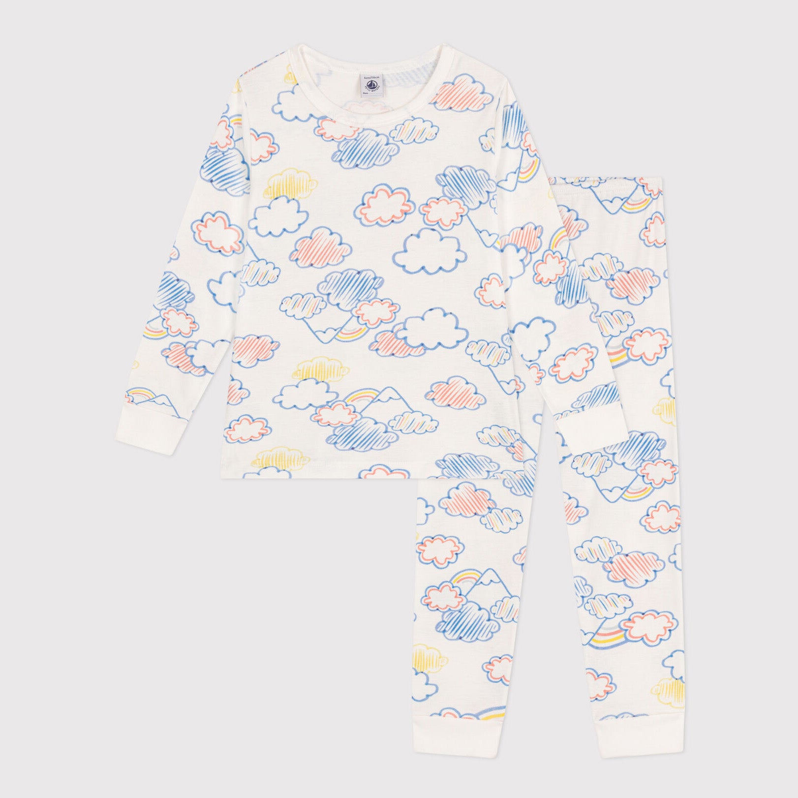 Boys & Girls White Cotton Nightwear Set