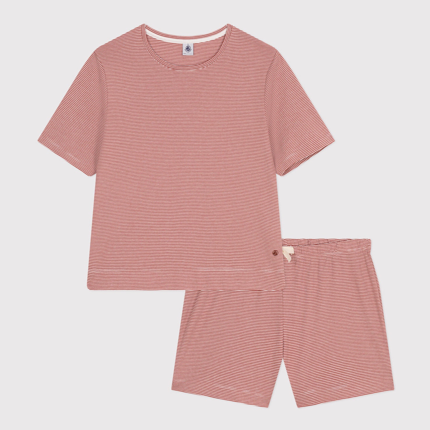 Women Red Stripes Cotton Nightwear Set