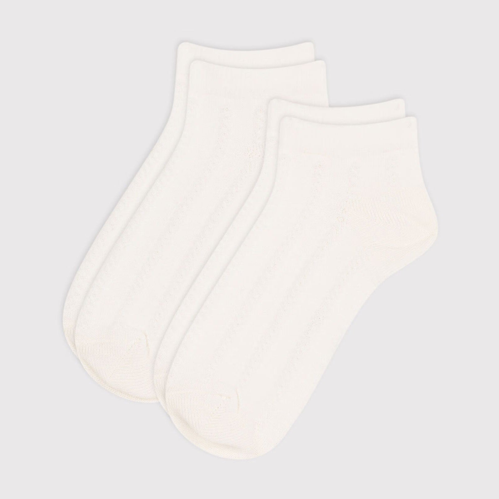 Boys & Girls White Cotton Socks Set(2 Pack)