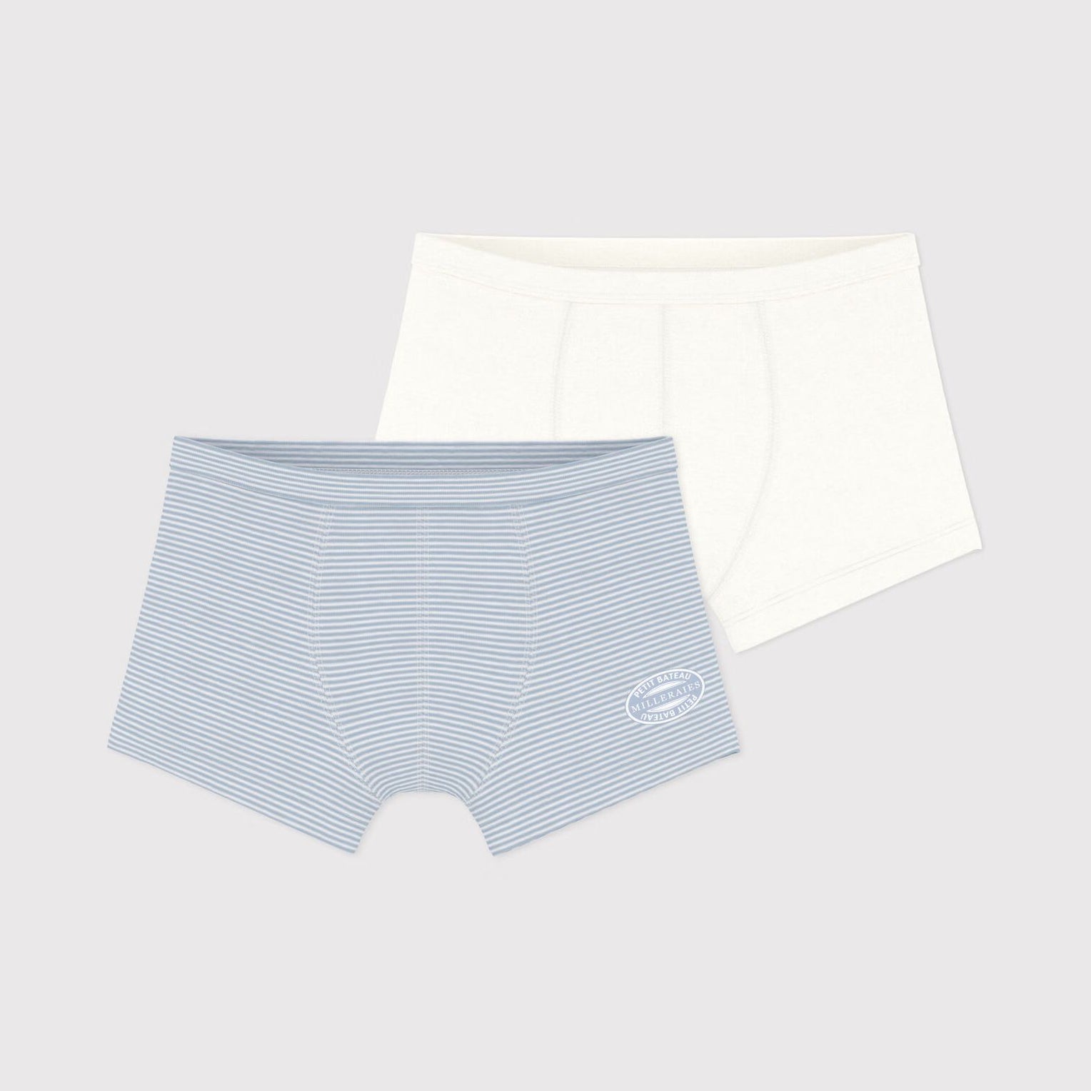 Boys Blue Logo Cotton Underwear Set(2 Pack)