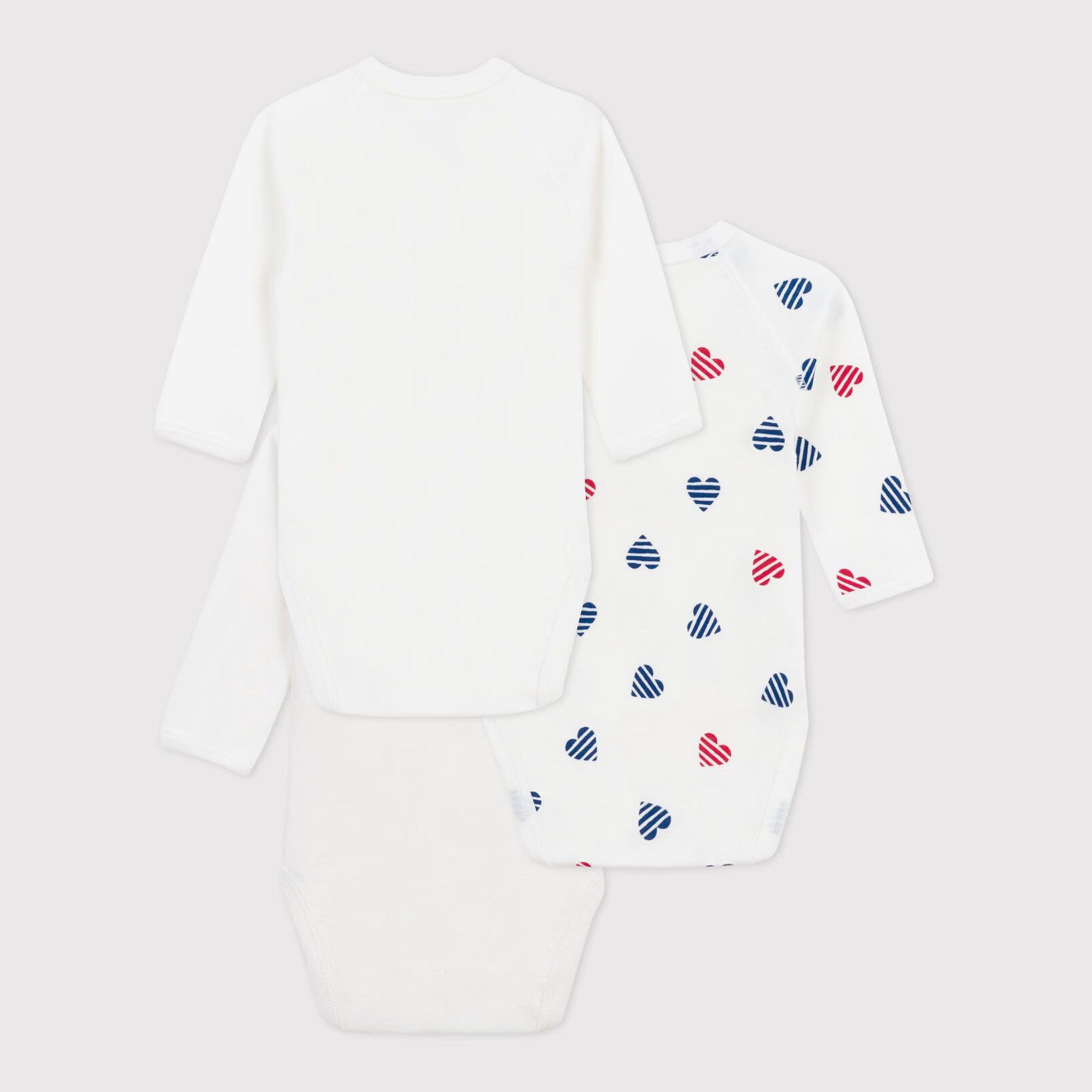 Baby Boys & Girls White Cotton Babysuit Set(3 Pack)