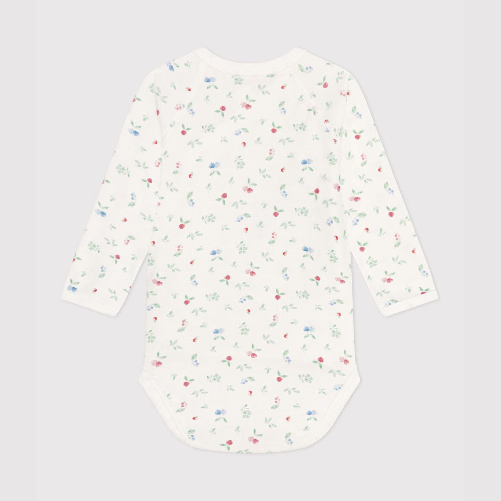 Baby Boys & Girls White Floral Cotton Babysuit