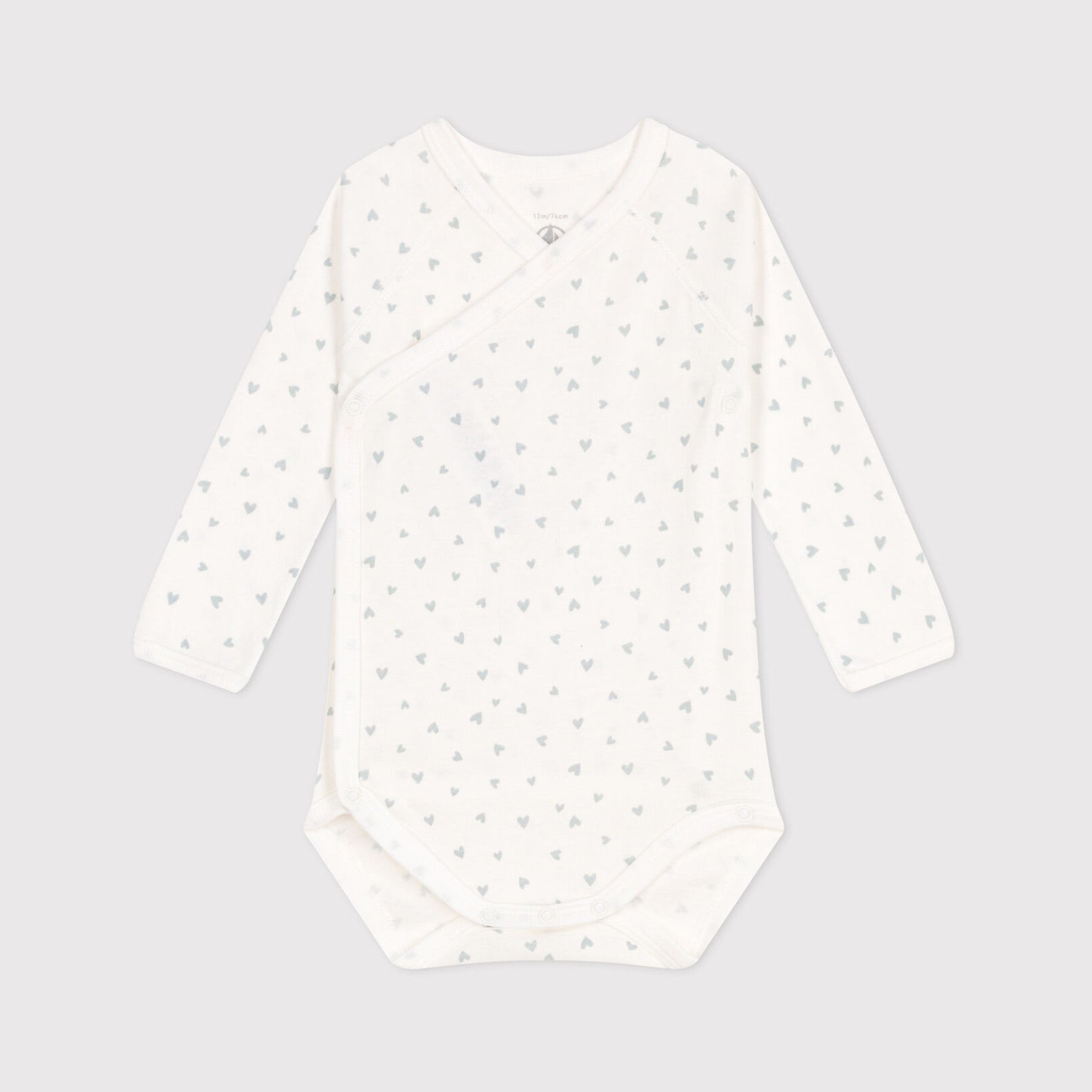 Baby Boys & Girls Ivory Printed Heart Cotton Bodysuit