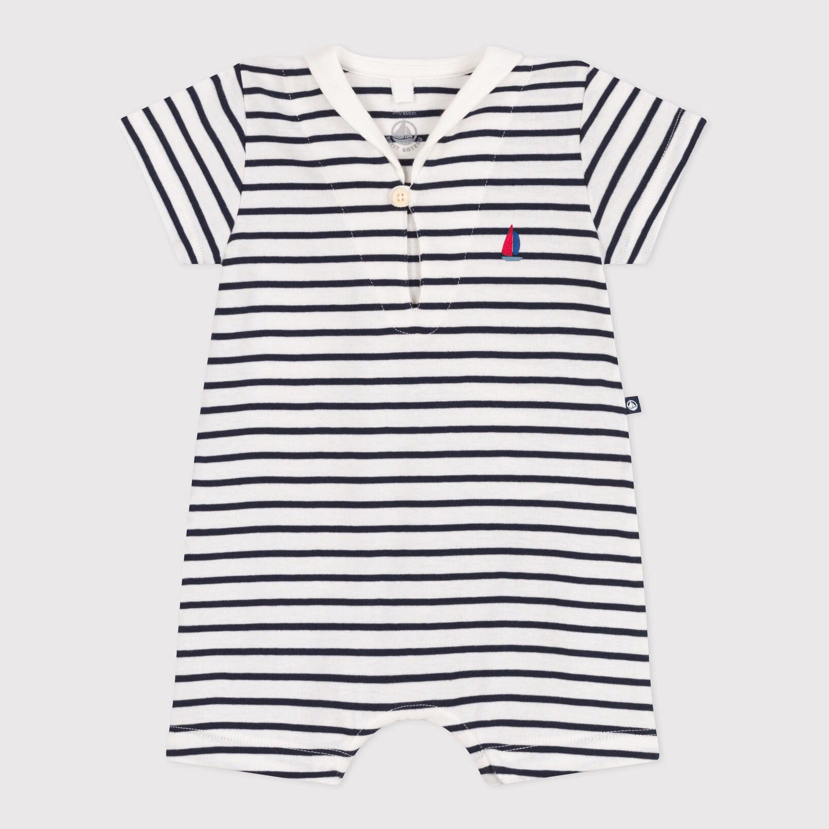 Baby Boys & Girls Black And White Stripe Cotton Bodysuit