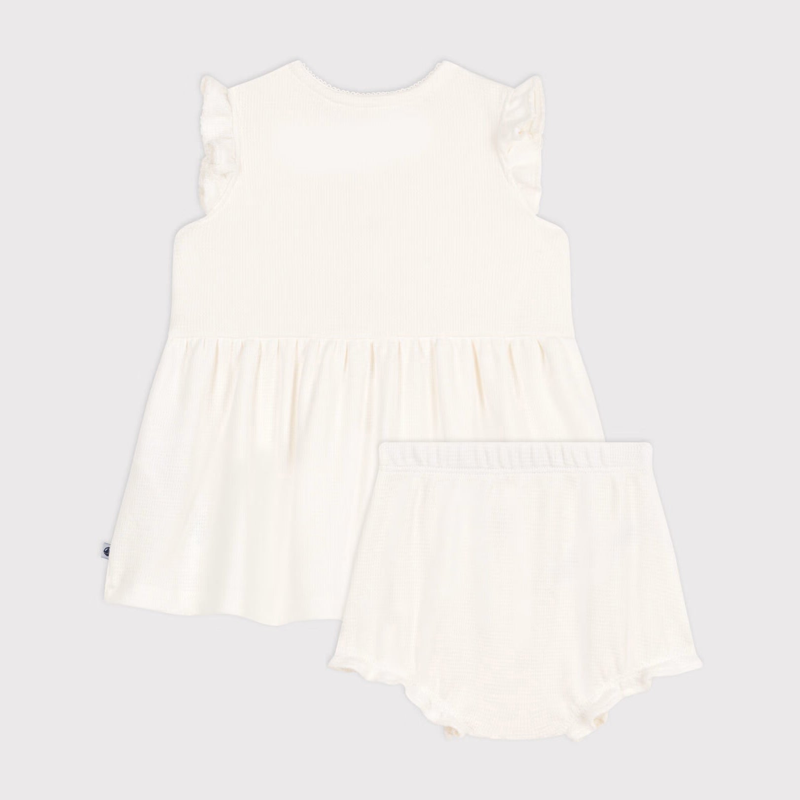 Baby Girls White Cotton Dress Set