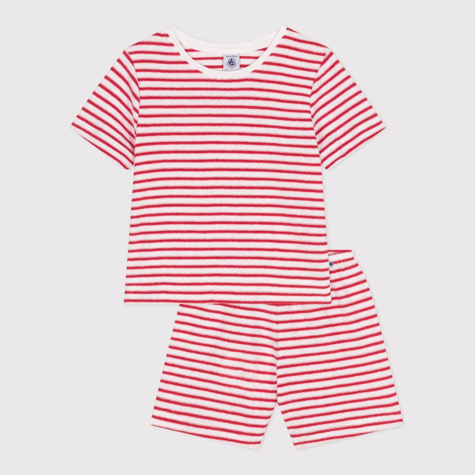 Boys & Girls Red Stripes Cotton Nightwear Set