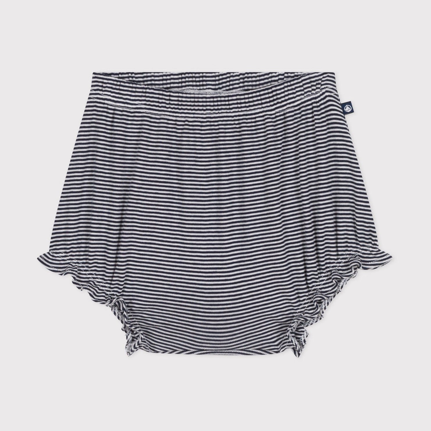 Baby Girls Dark Blue Stripes Cotton Bloomers