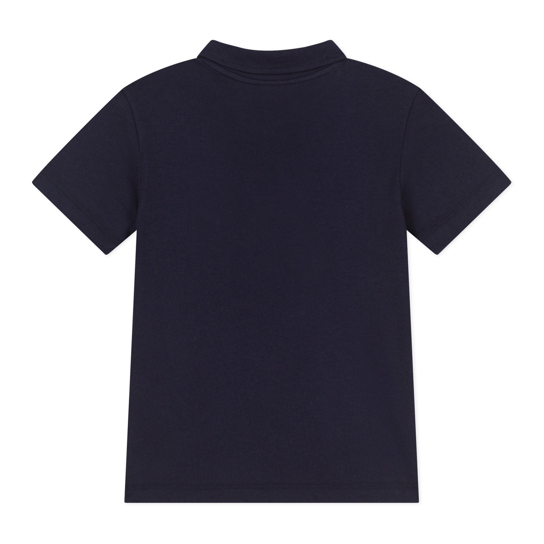 Boys & Girls Dark Blue Logo Cotton Polo Shirt
