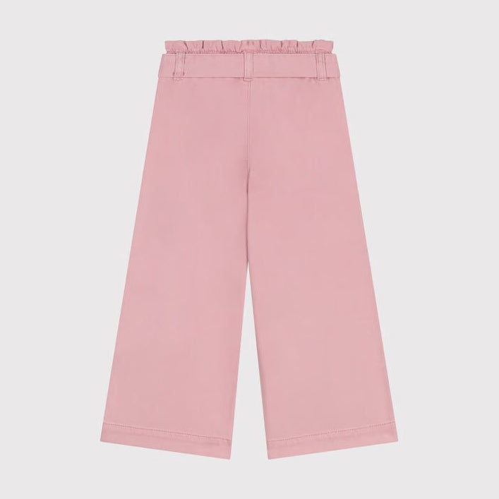 Girls Pink Logo Embroidery Trousers