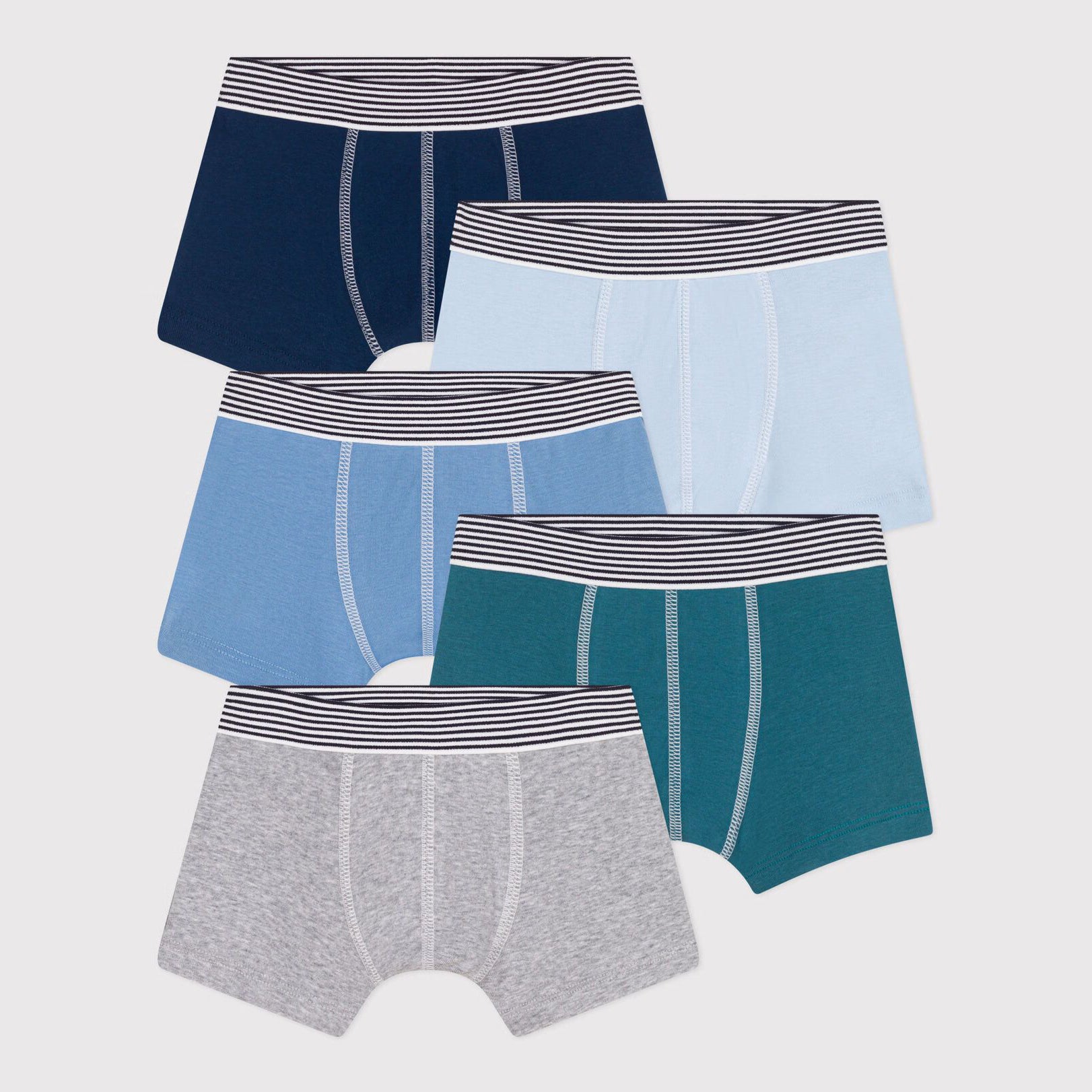 Boys Blue Cotton Underwear Set(5 Pack)