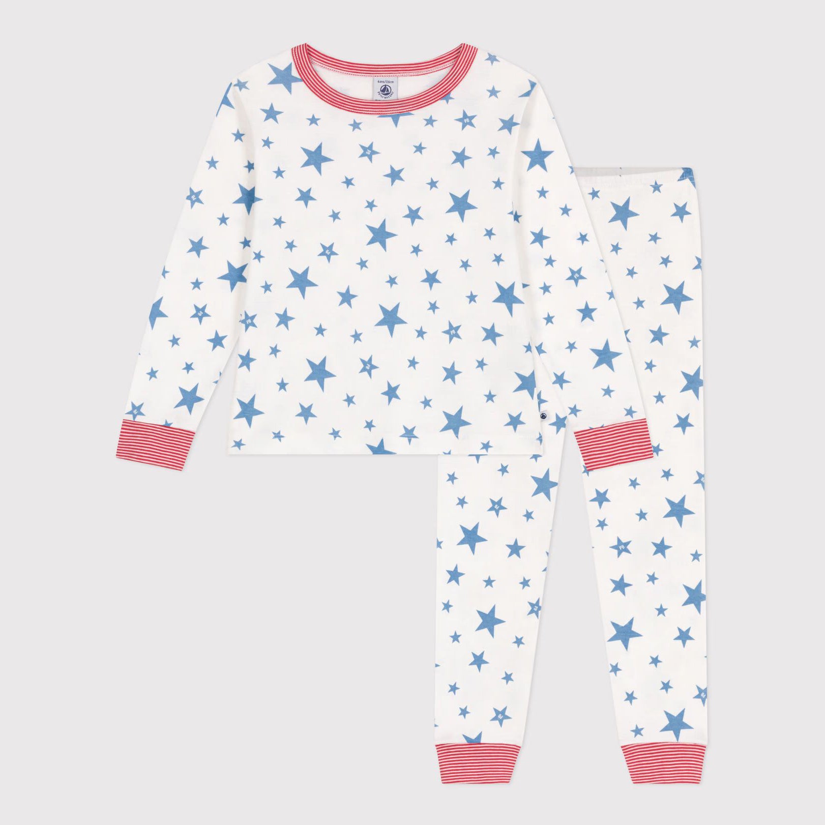 Boys White Star Cotton Nightwear Set