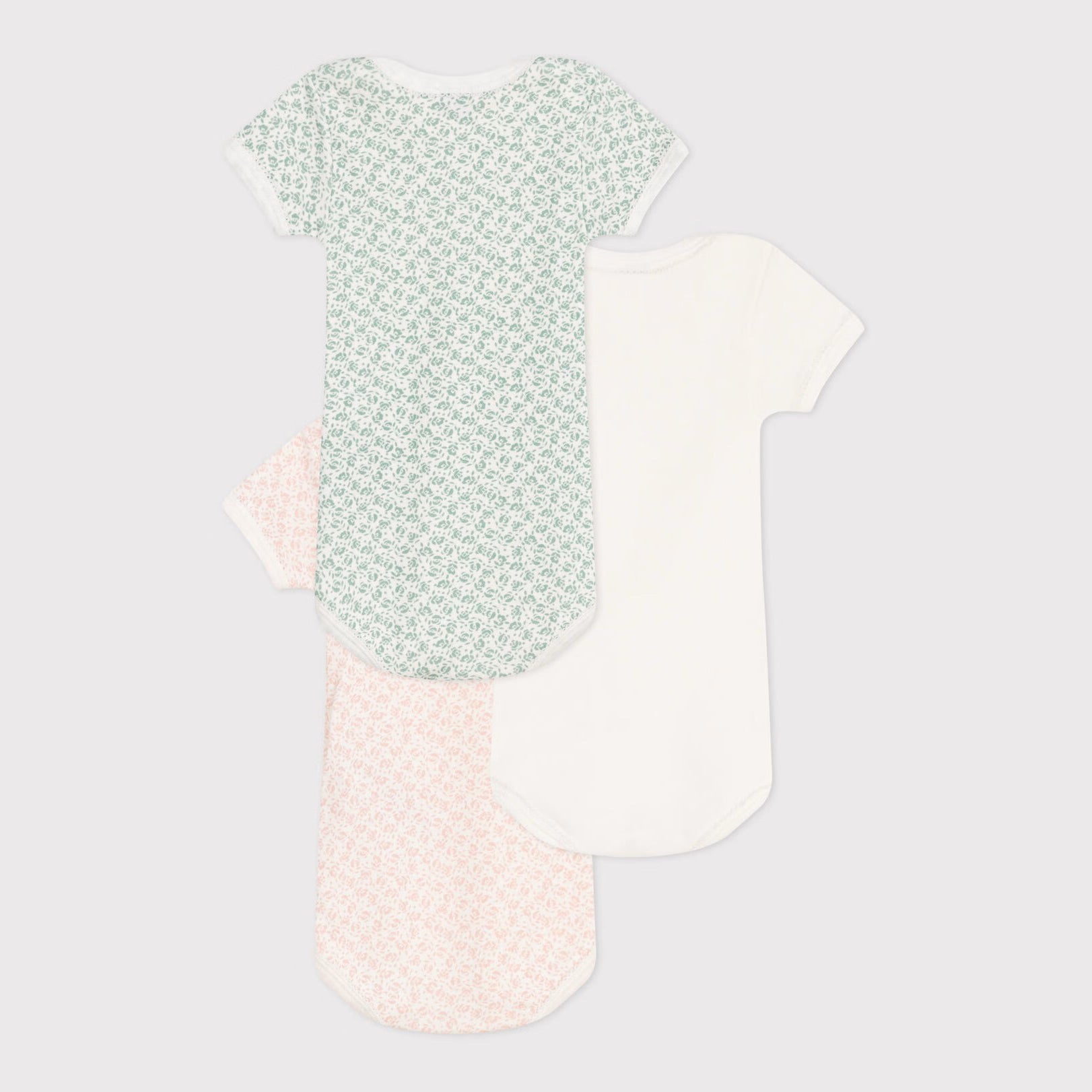 Baby Boys & Girls Tricolor Cotton Babysuit Set(3 Pack)