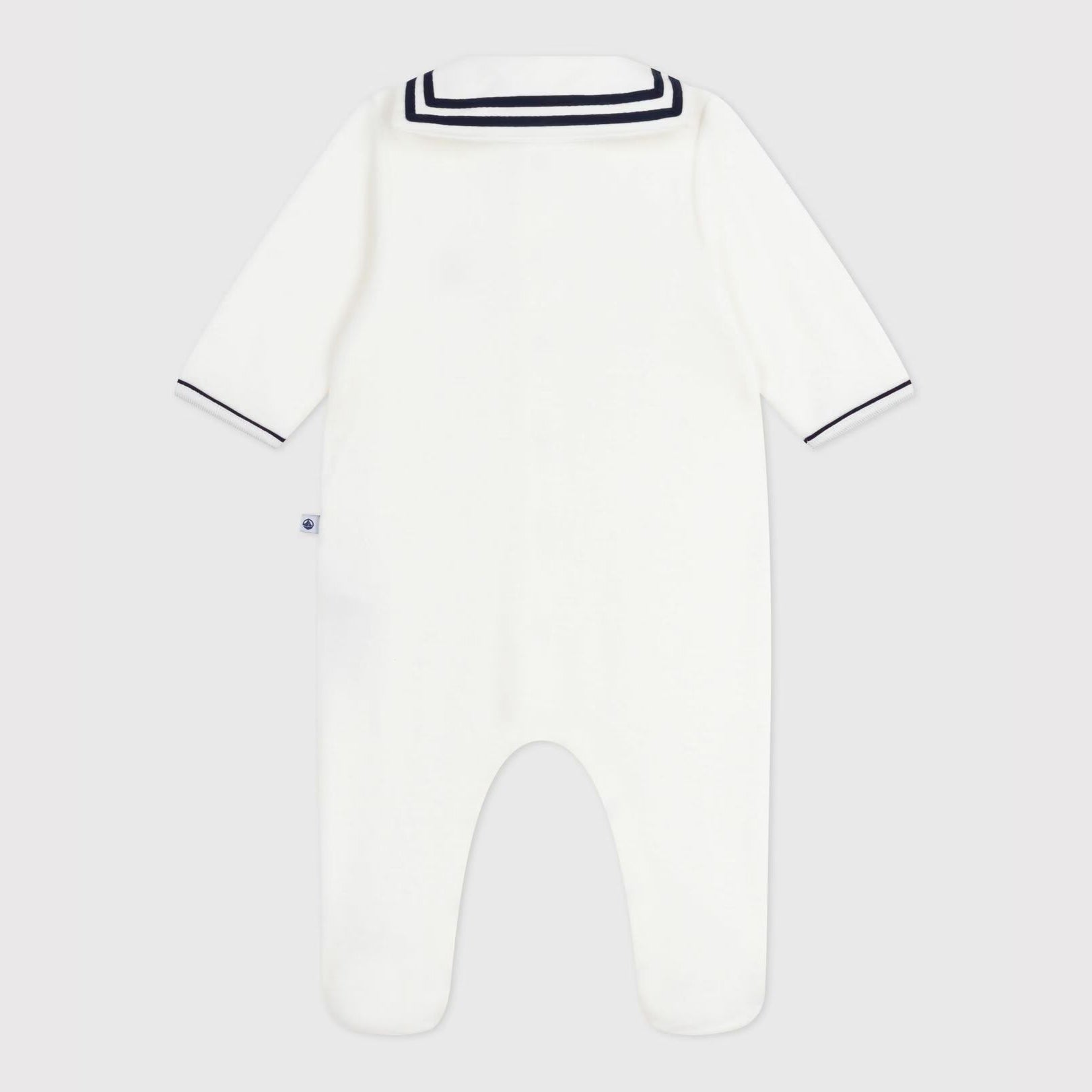 Baby Boys & Girls White Cotton Babysuit