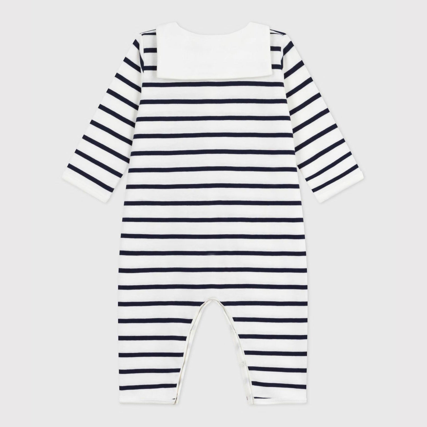 Baby Boys & Girls Dark Blue Stripes Cotton Babysuit