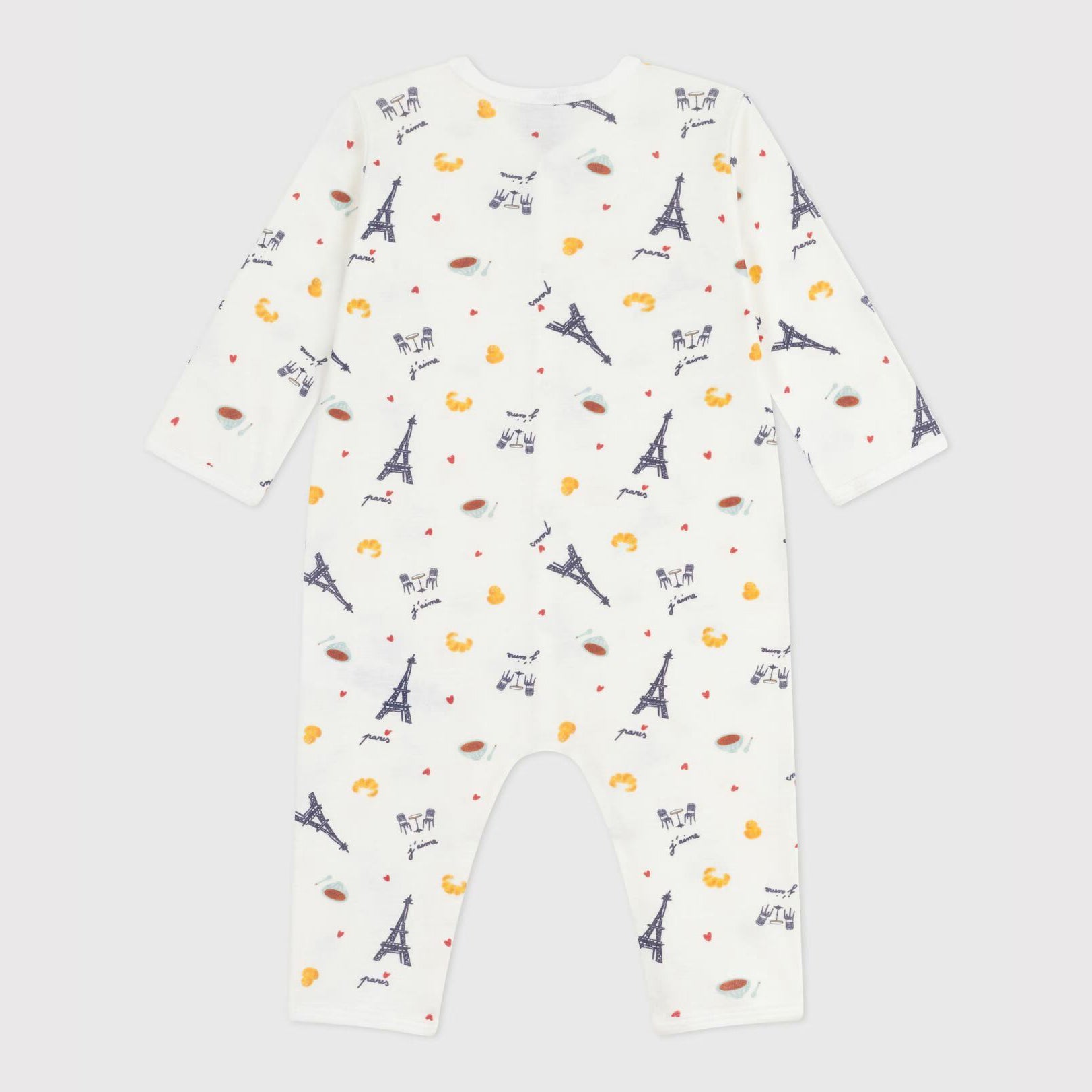Baby Boys & Girls White Printed Cotton Babysuit