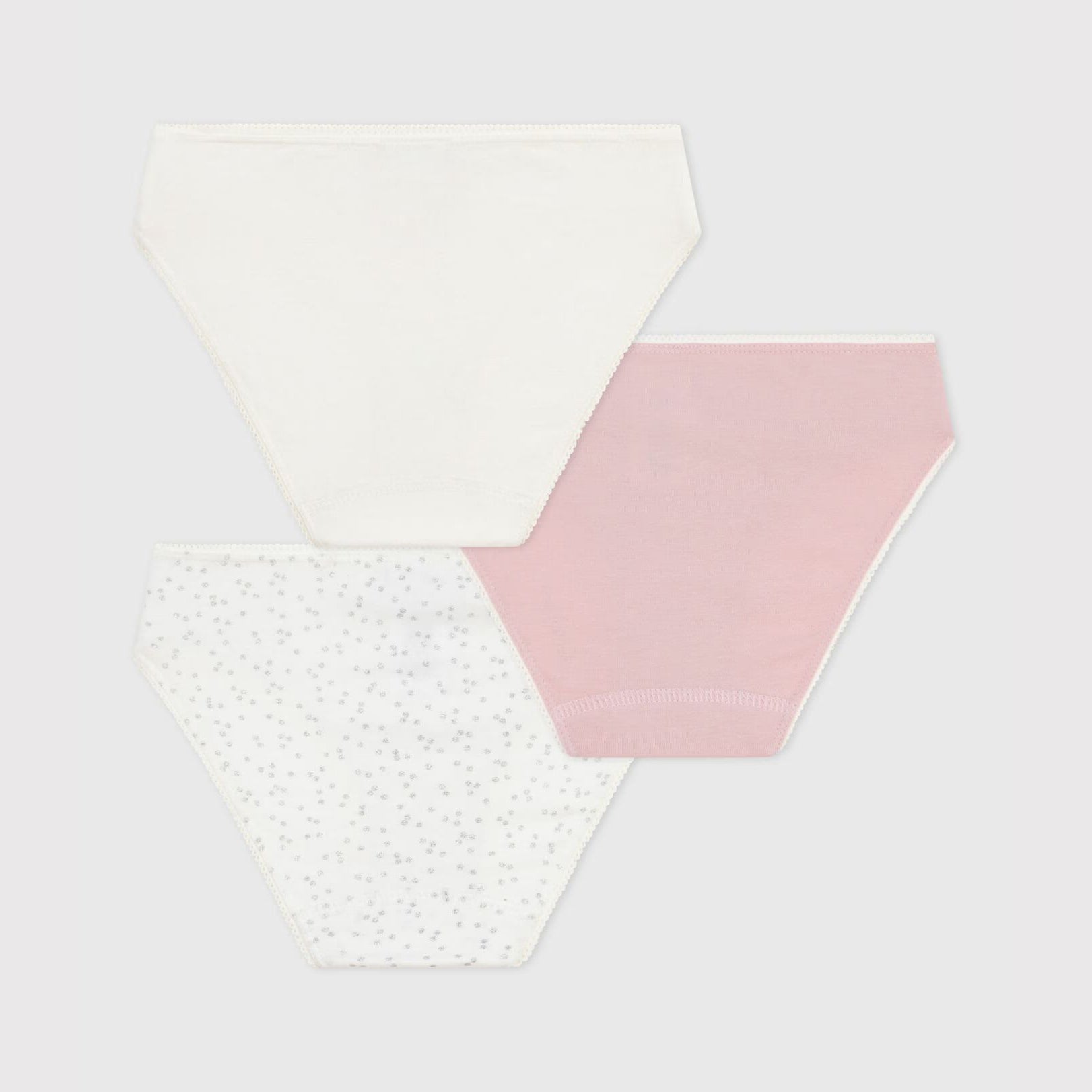 Girls Tricolor Cotton Underwear Set(3 Pack)