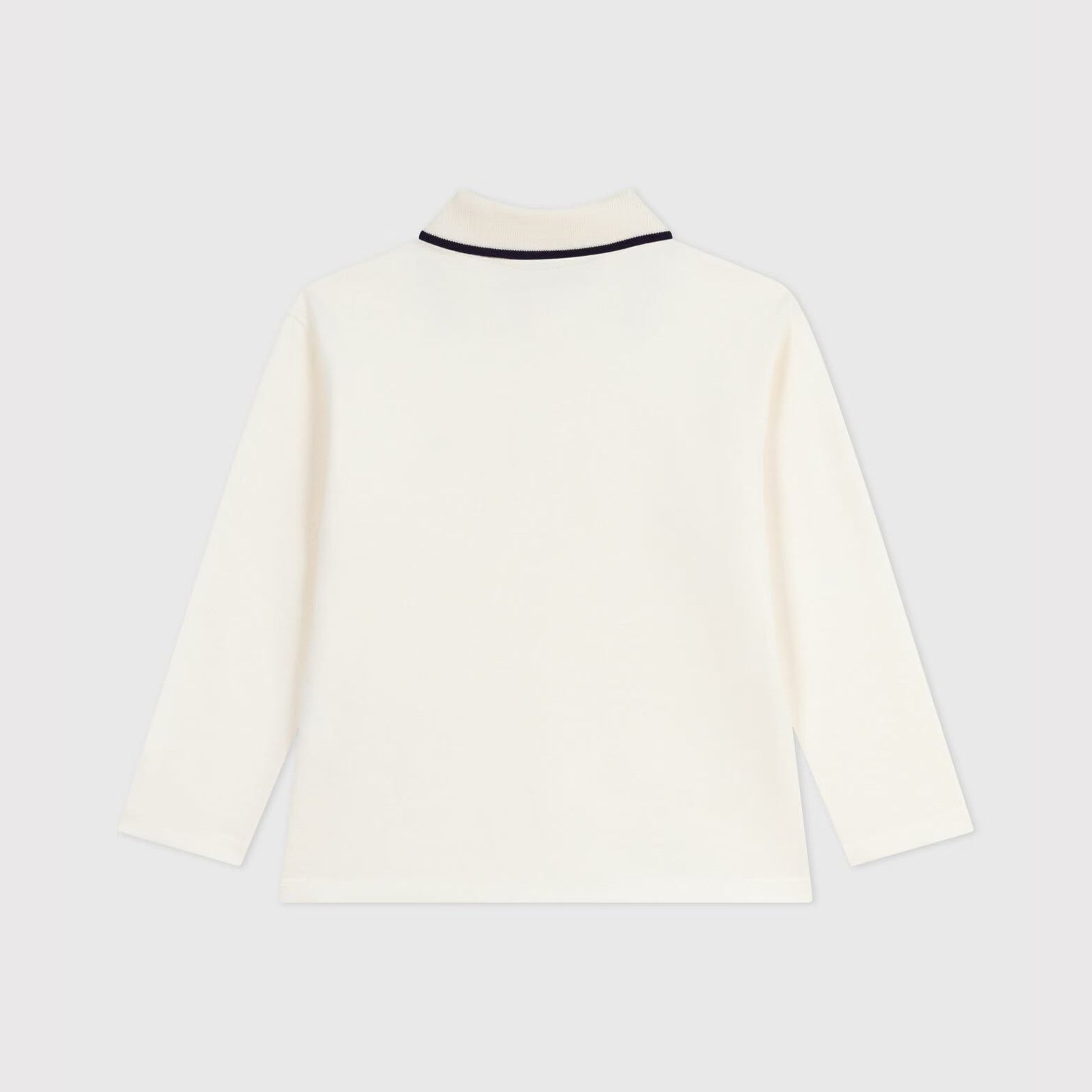 Boys White Cotton Polo Shirt