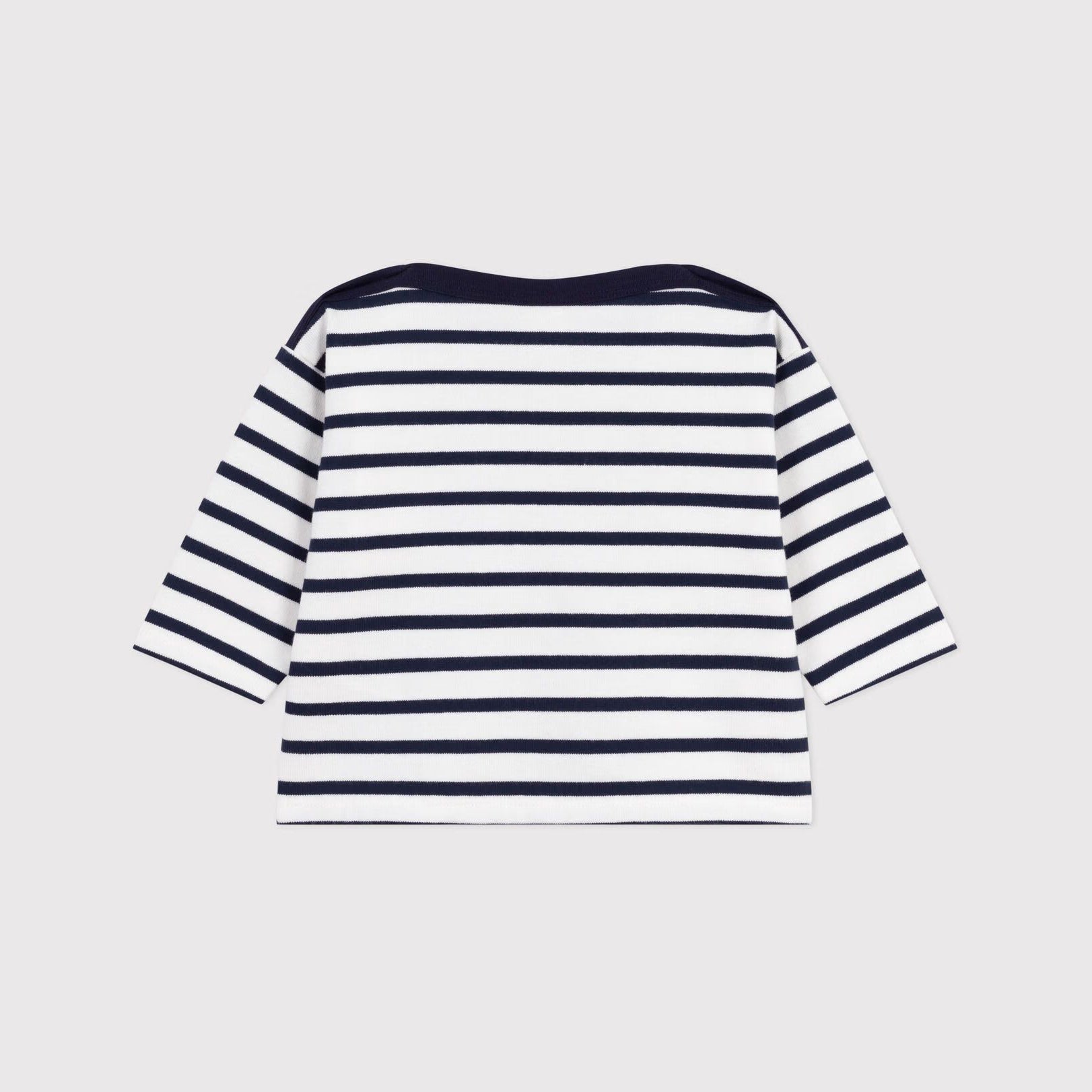 Baby Boys & Girls Navy Stripes Cotton T-Shirt