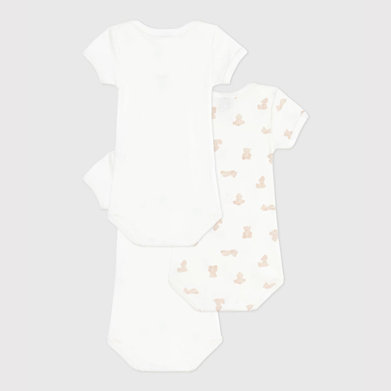 Baby Boys & Girls White Cotton Babysuit Set(3 Pack)