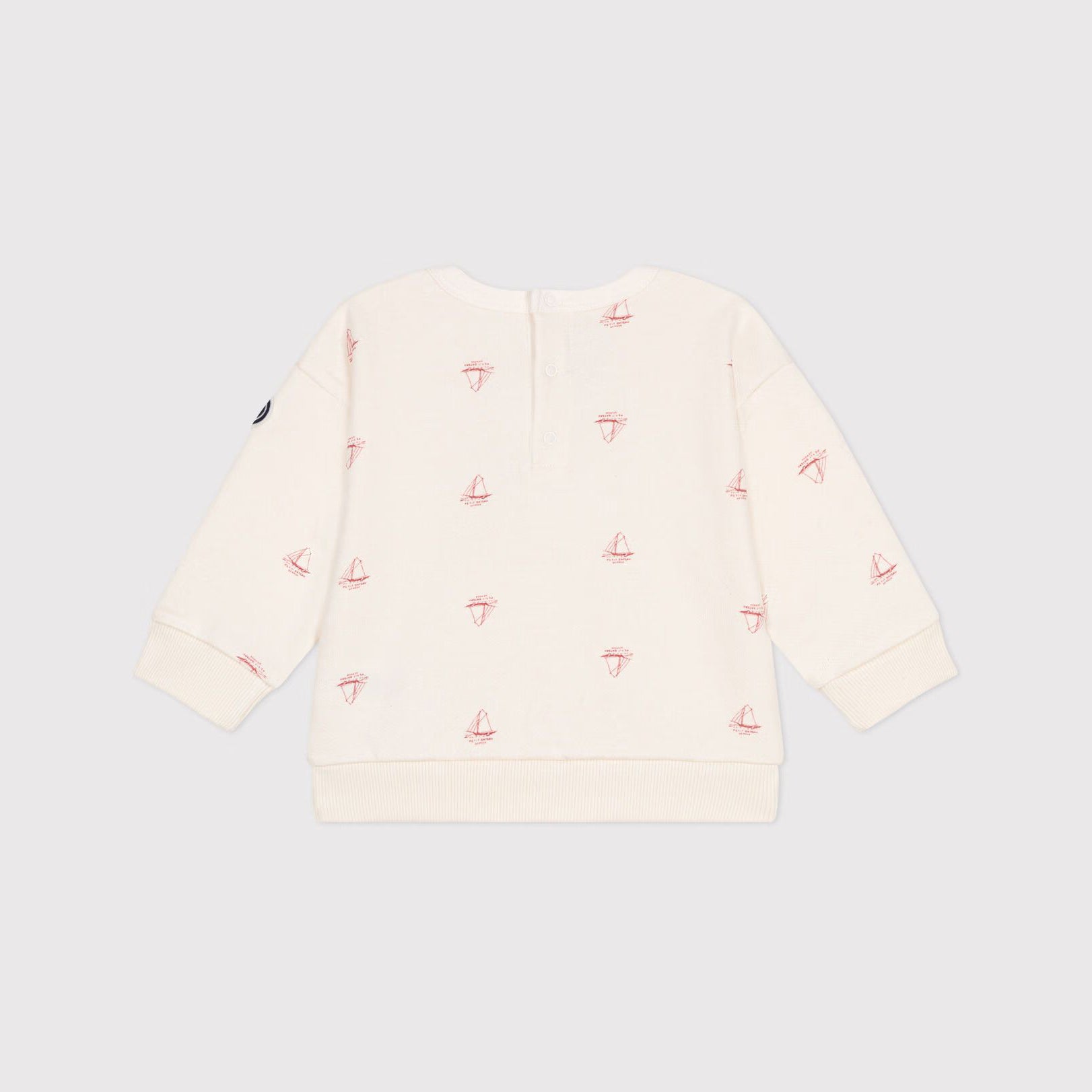 Baby Boys & Girls White Printed Cotton Sweatshirt