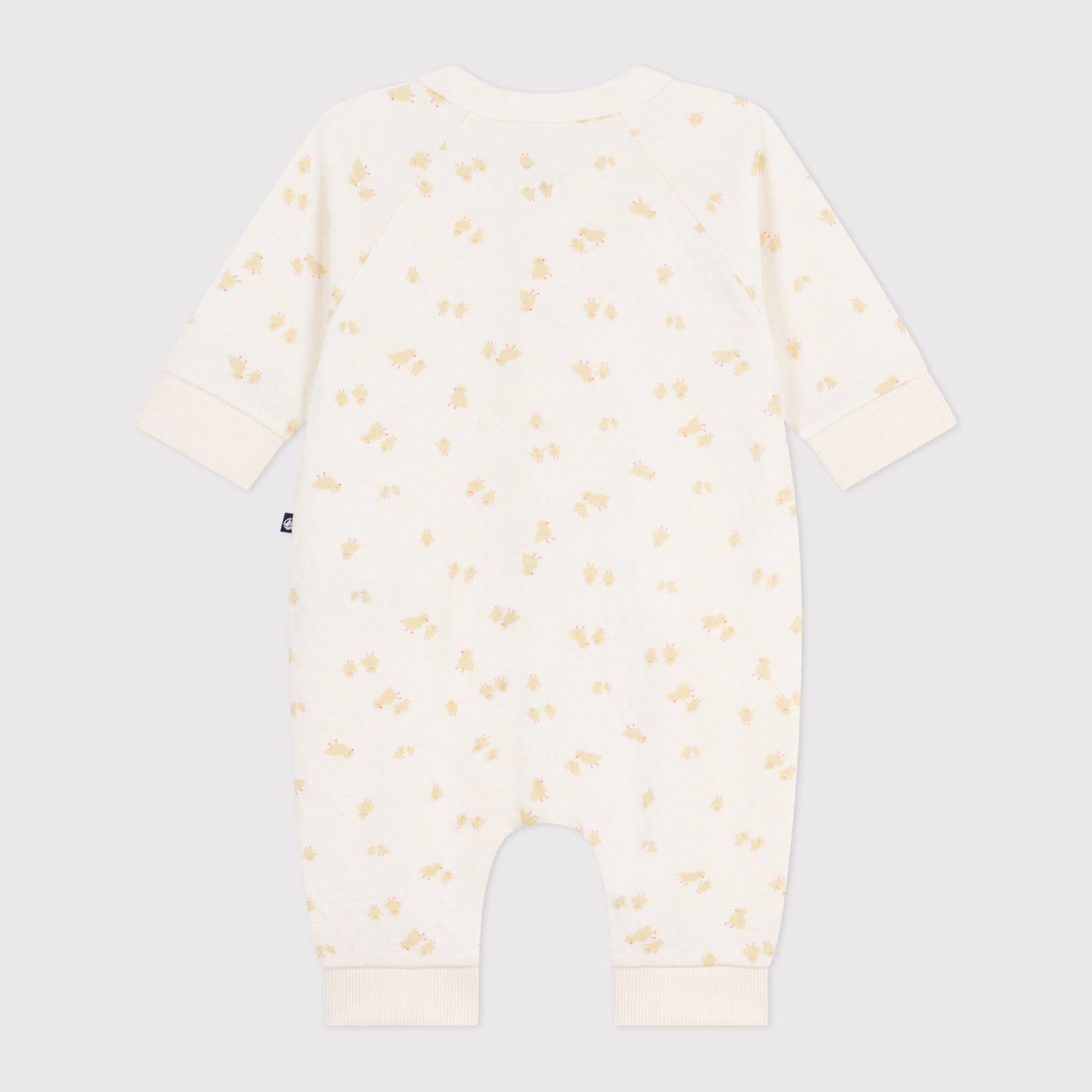 Baby Boys & Girls White Printed Cotton Babysuit