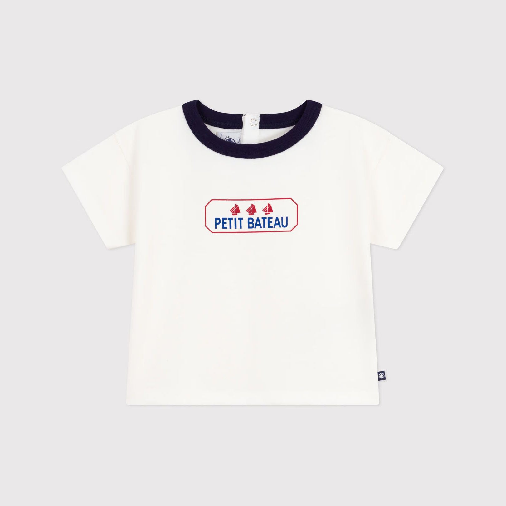 Baby Boys & Girls White Logo Cotton T-Shirt