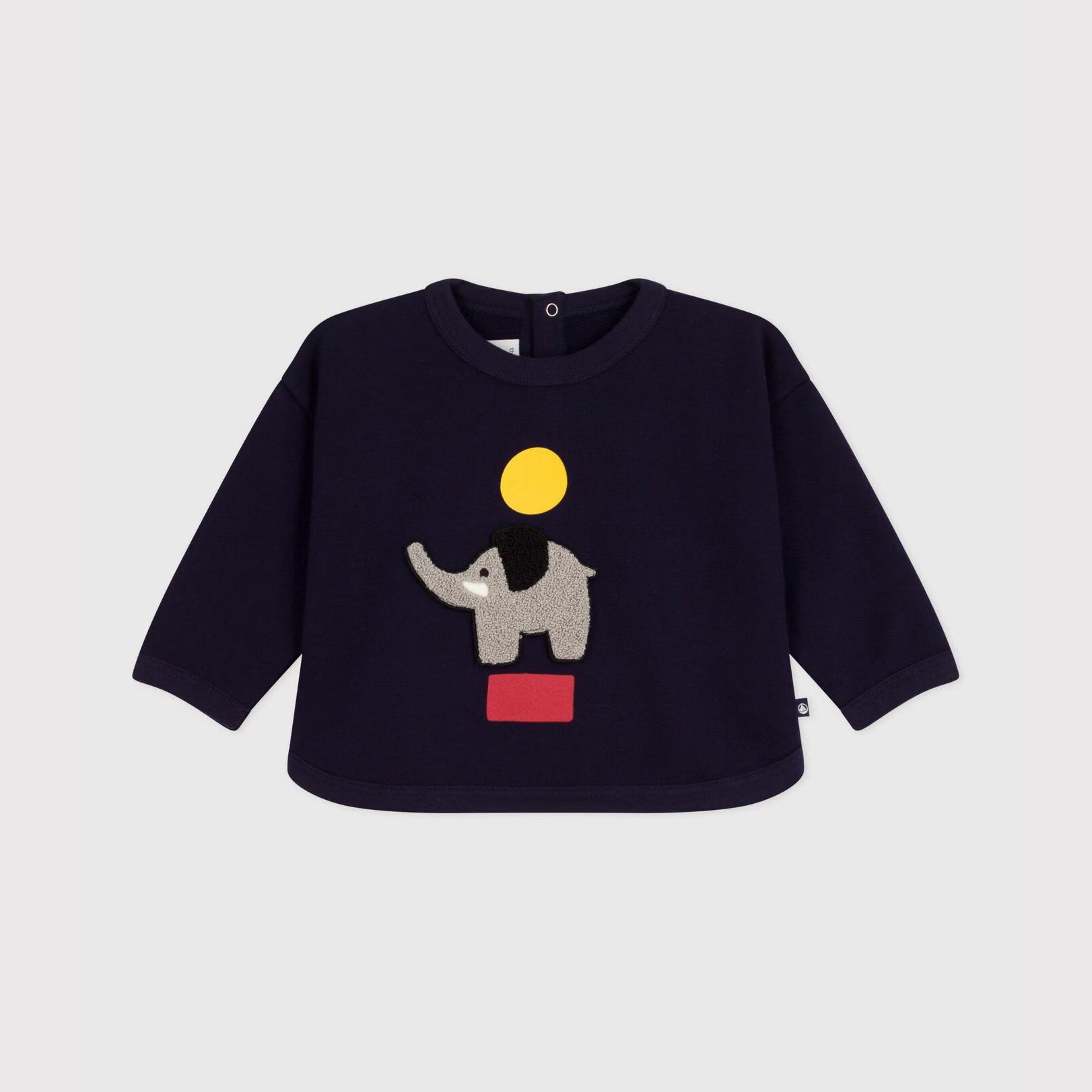 Baby Boys Navy Cotton Sweatshirt