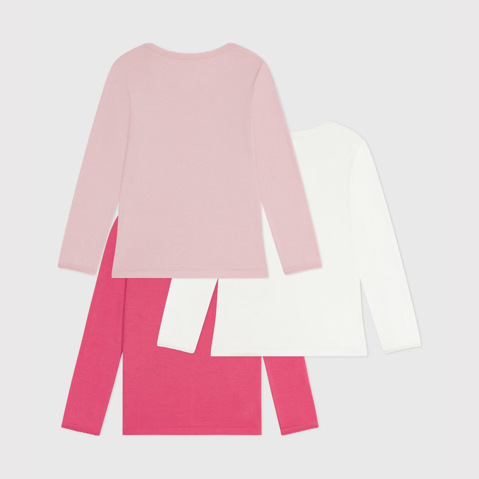 Girls Pink Cotton T-Shirt Set(3 Pack)