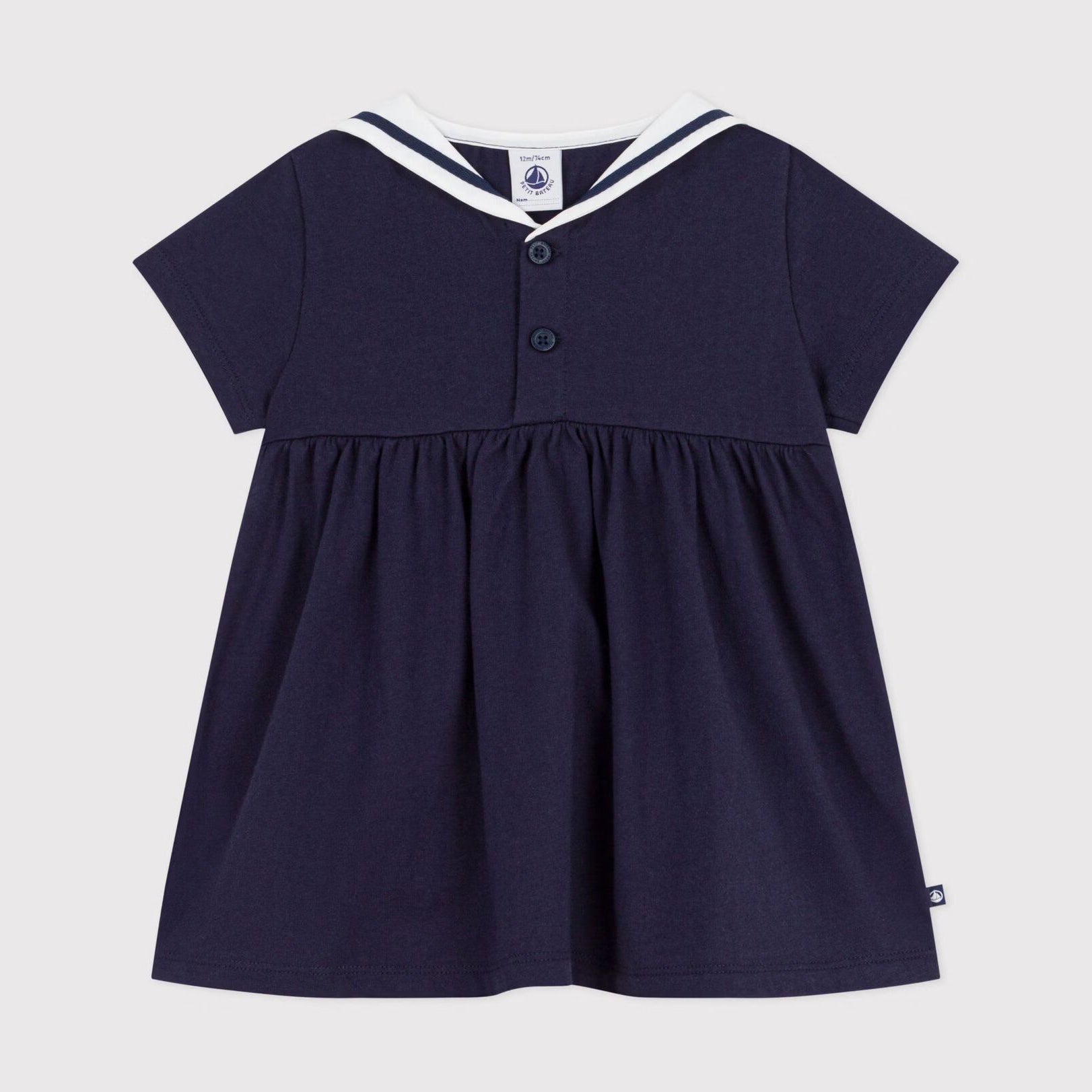 Baby Girls Navy Cotton Dress