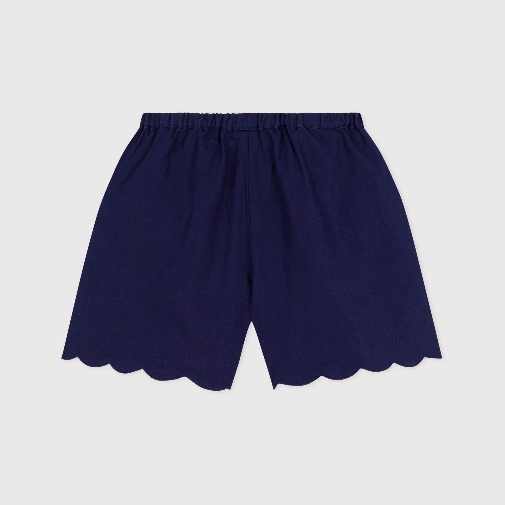 Girls Dark Blue Cotton Shorts