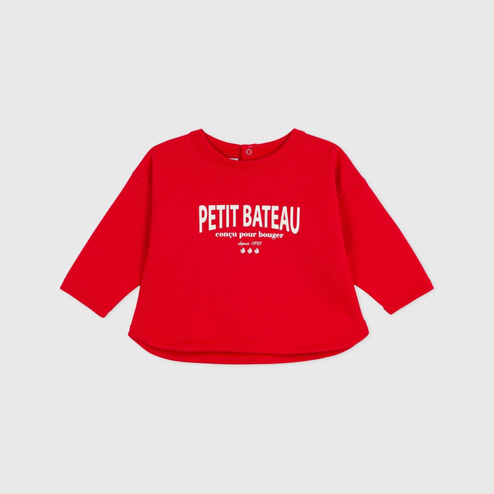 Baby Boys Red Logo Cotton Sweatshirt