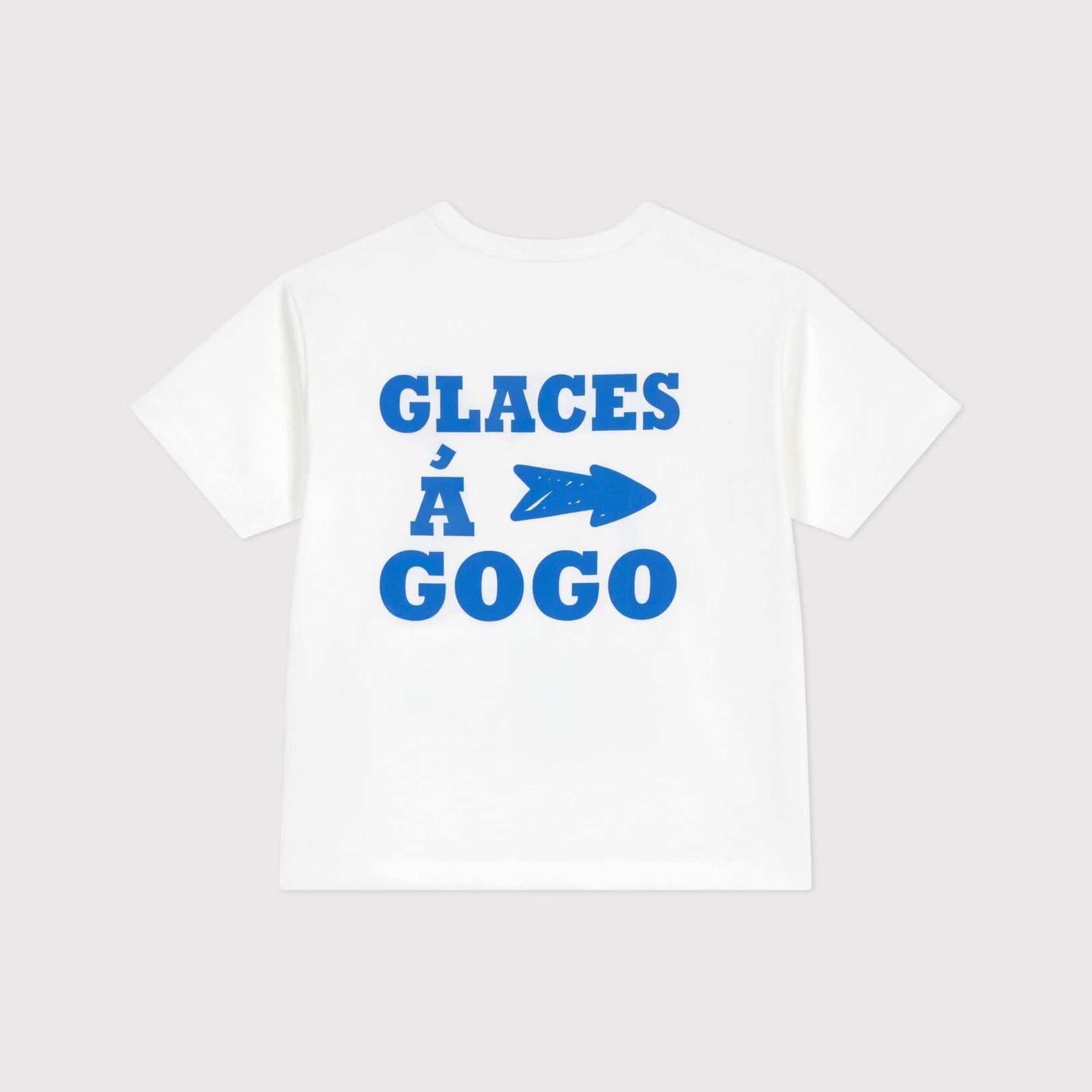 Boys White Printed Cotton T-Shirt