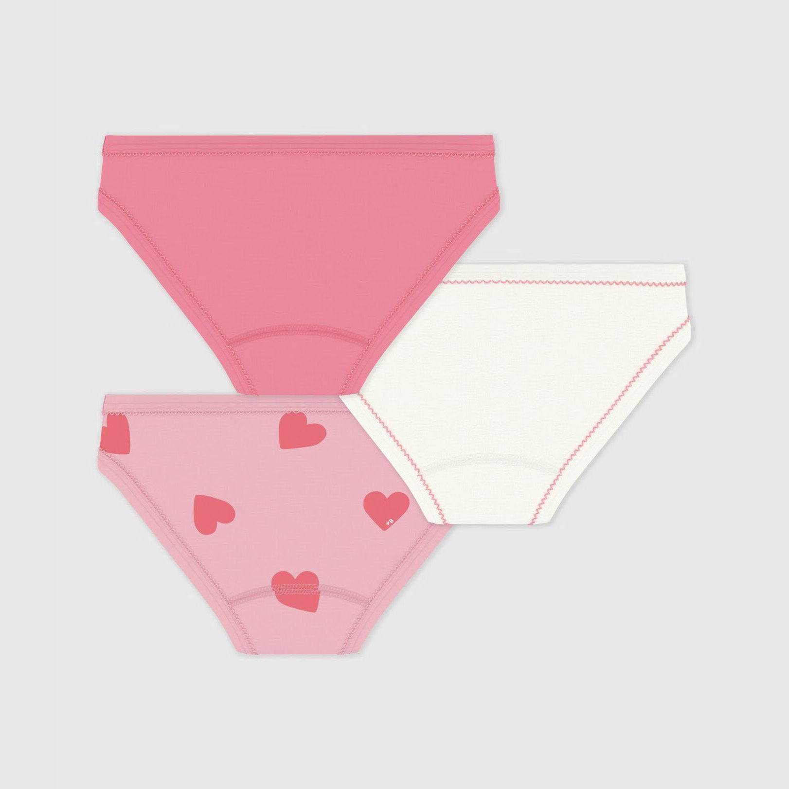 Girls Pink Cotton Underwear Set(3 Pack)