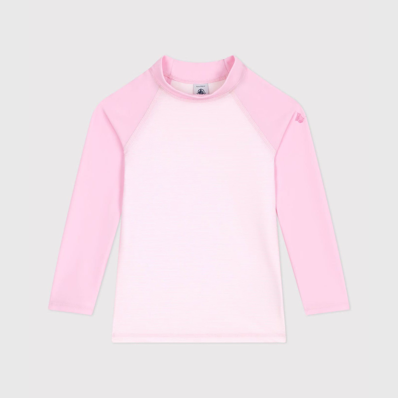 Girls Pink Stripes UV-Protective Swim T-Shirt