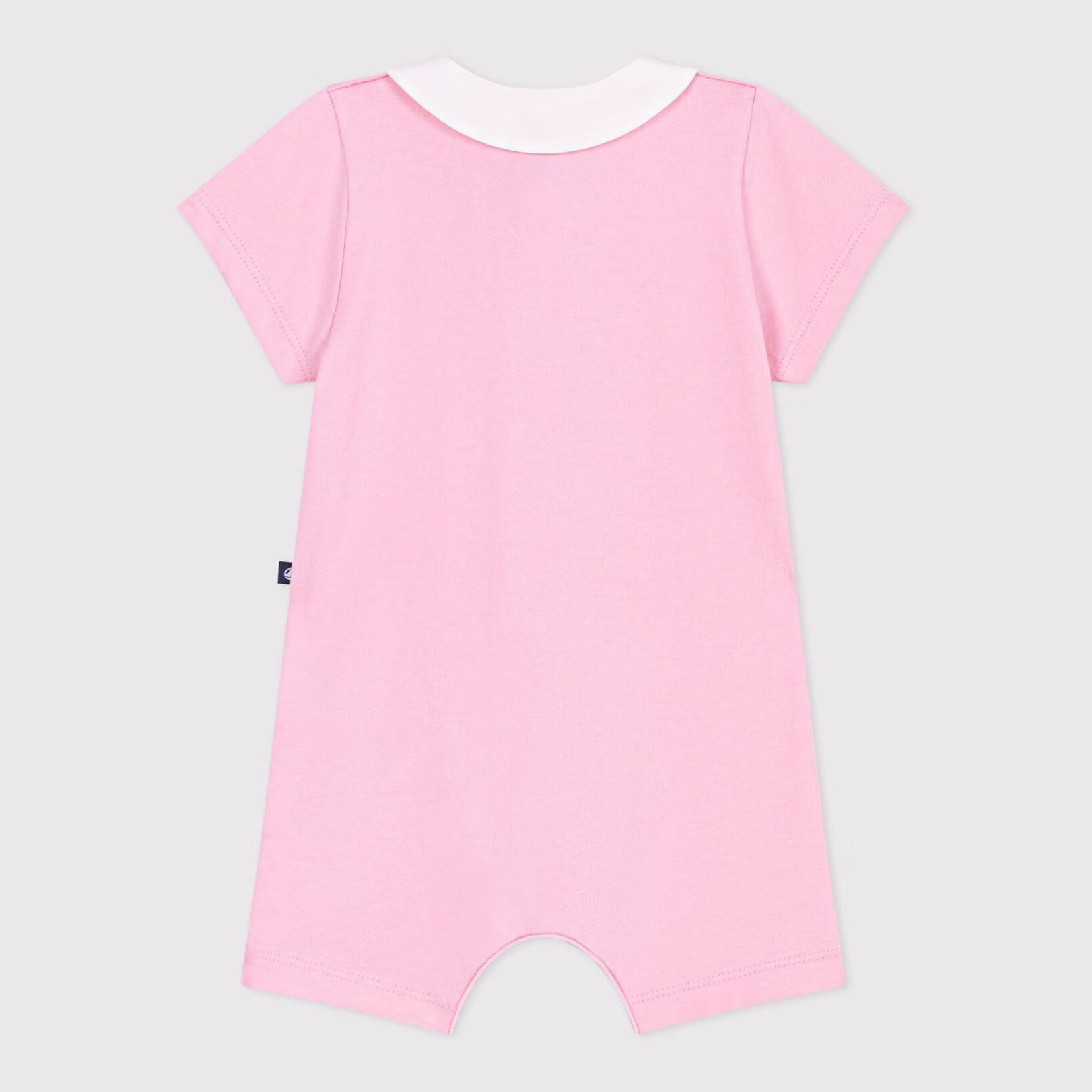 Baby Girls Pink Cotton Babysuit