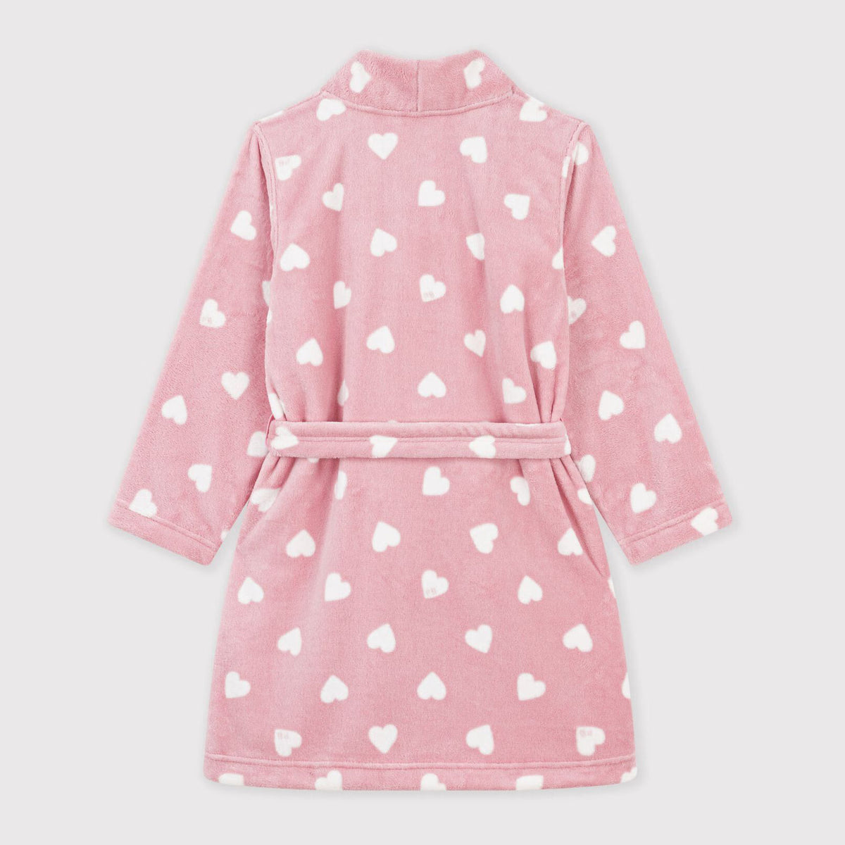 Boys Pink Heart Bathrobe