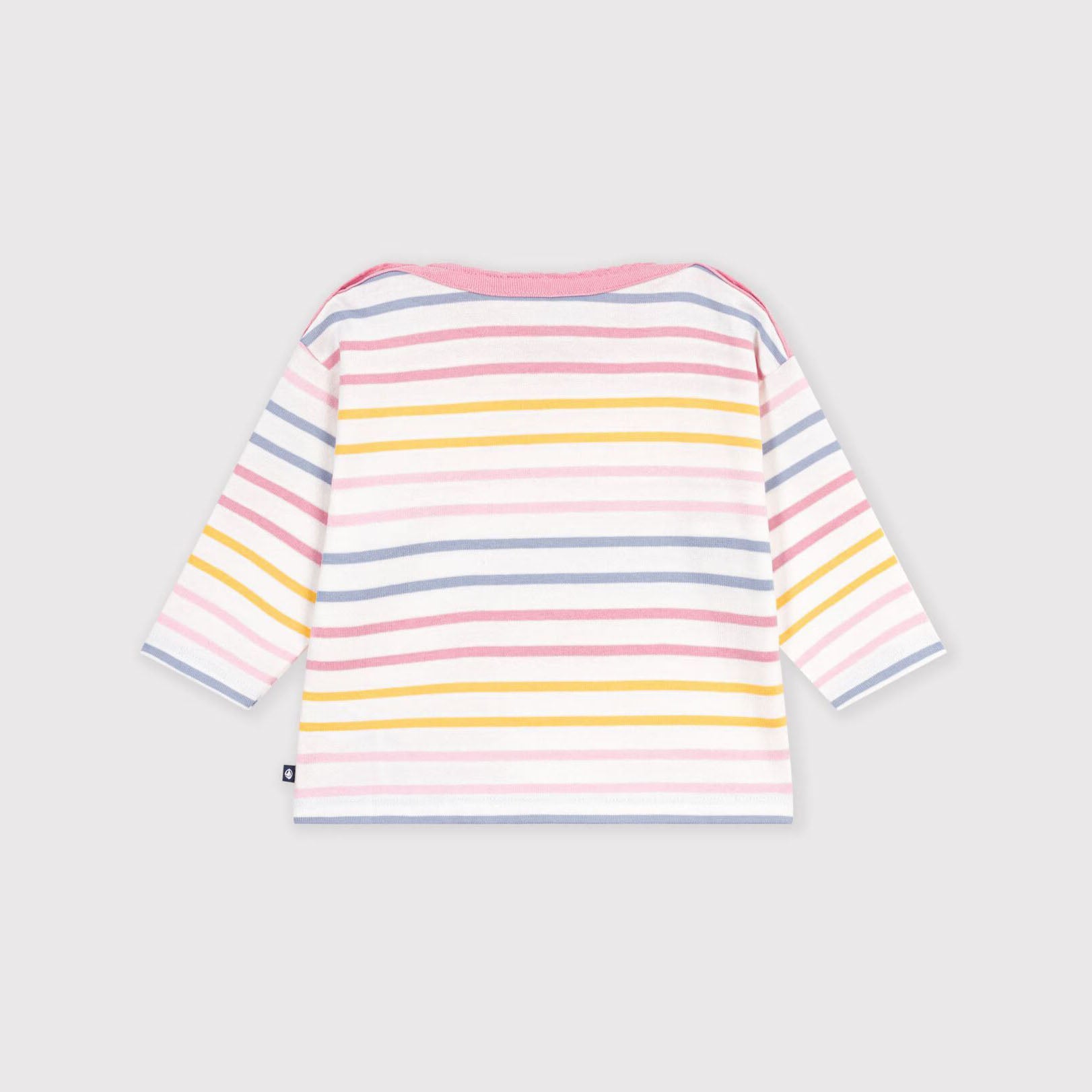 T-shirt rayé multicolore en coton pour bébés filles