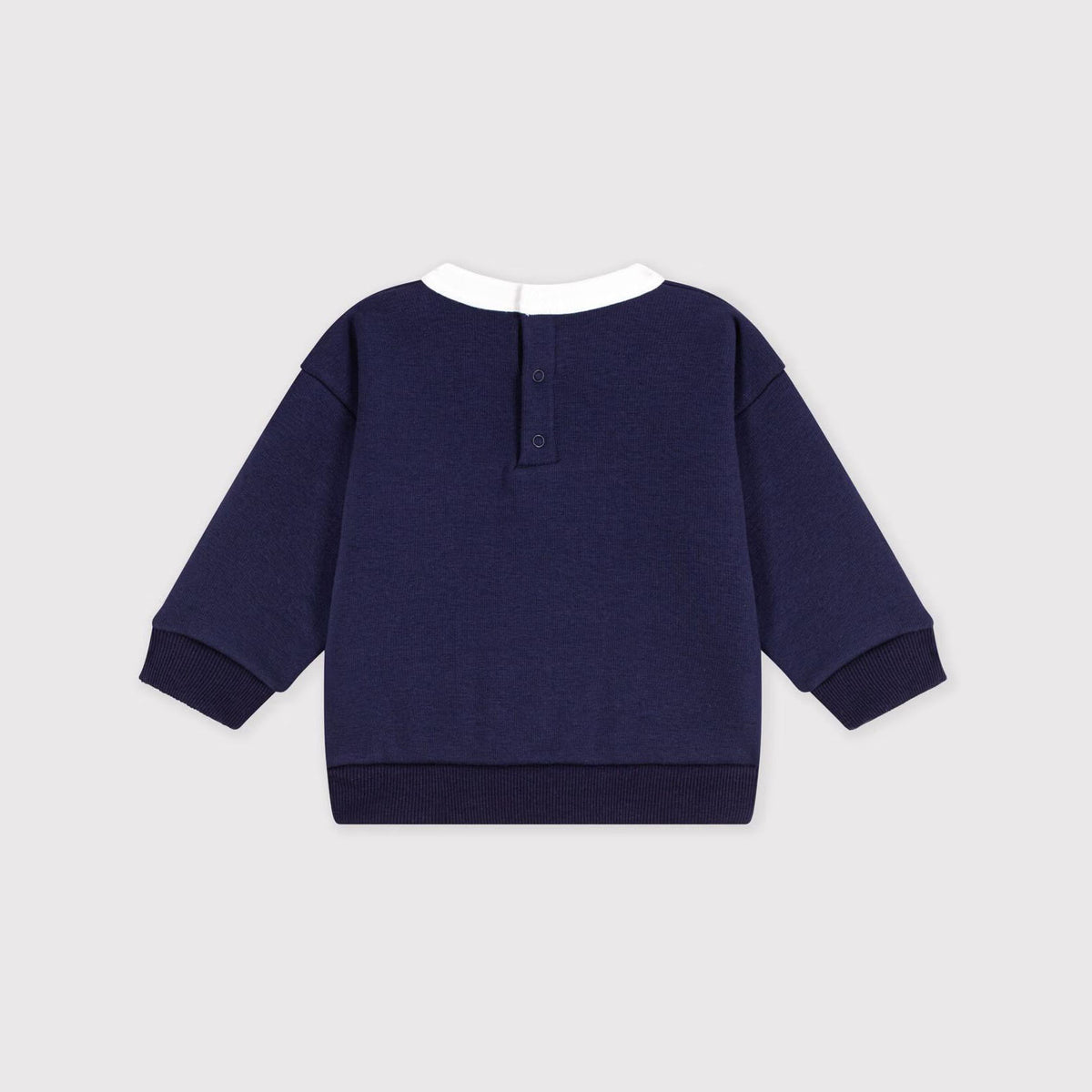 Baby Boys Dark Blue Cotton Sweatshirt