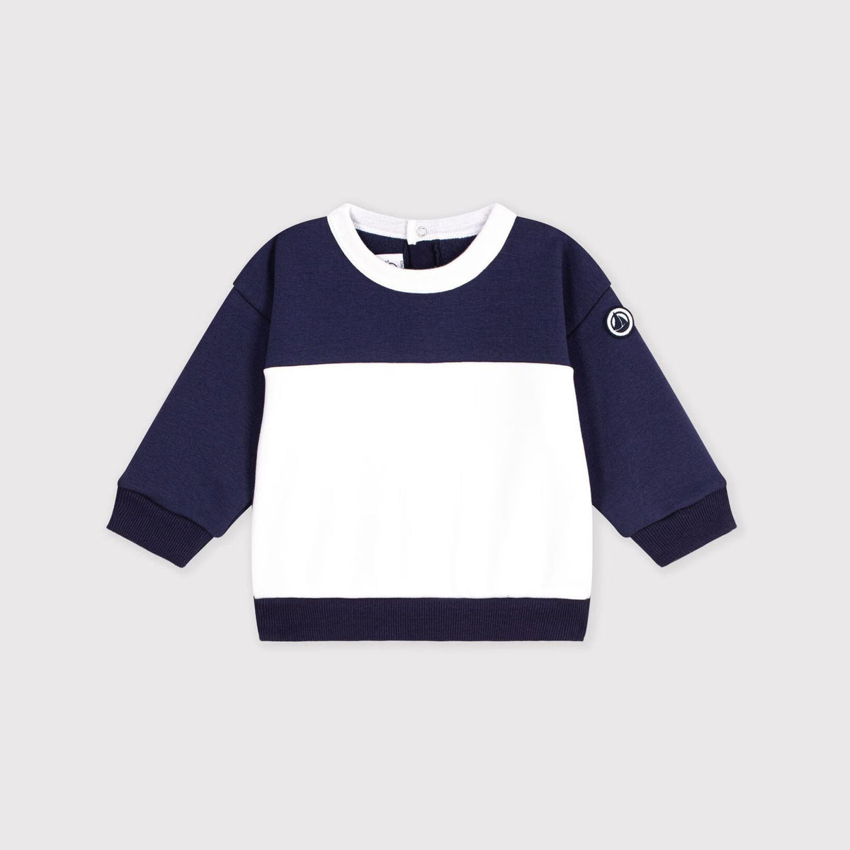 Baby Boys Dark Blue Cotton Sweatshirt