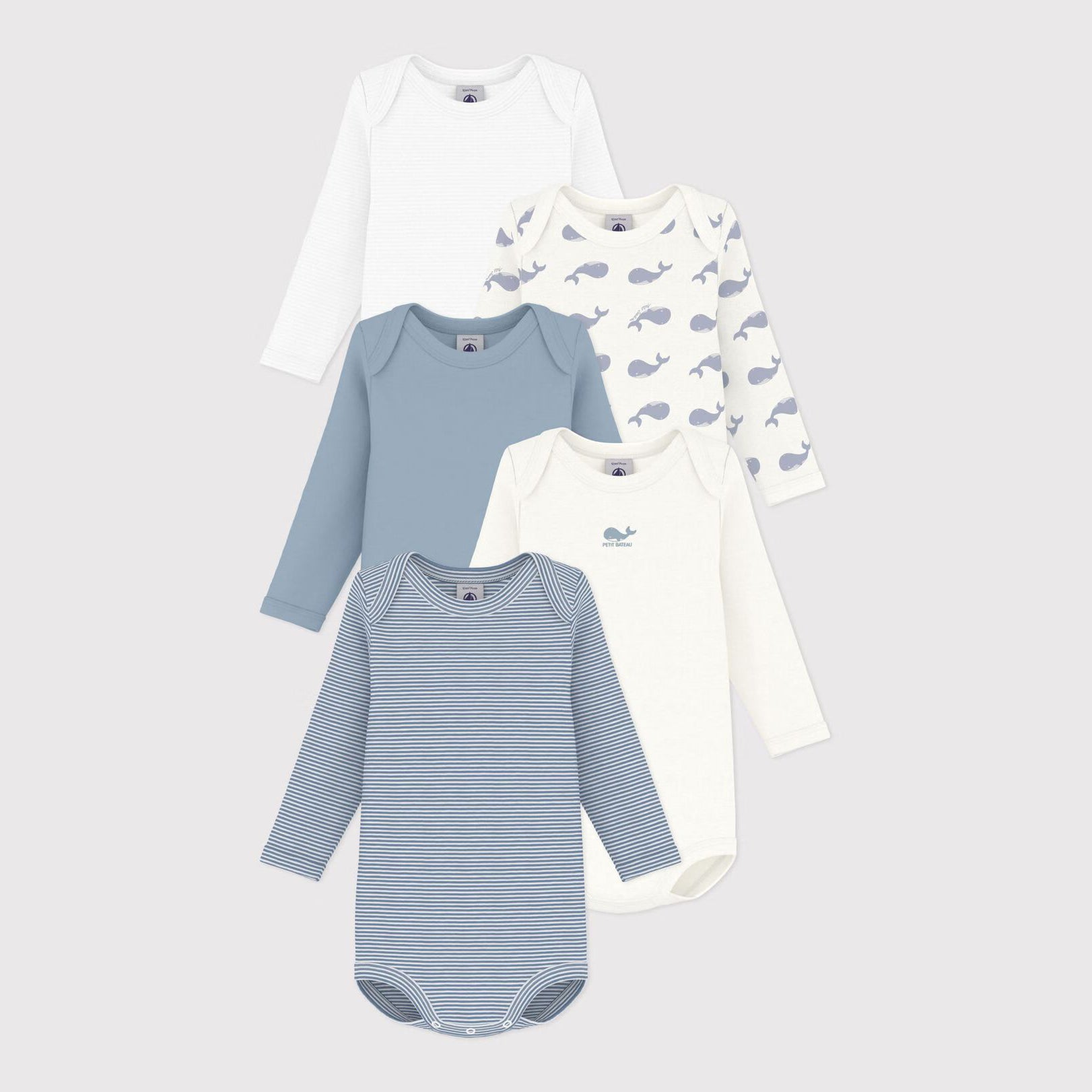 Ensemble de barboteuses en coton multicolore pour bébés garçons et filles (lot de 5)