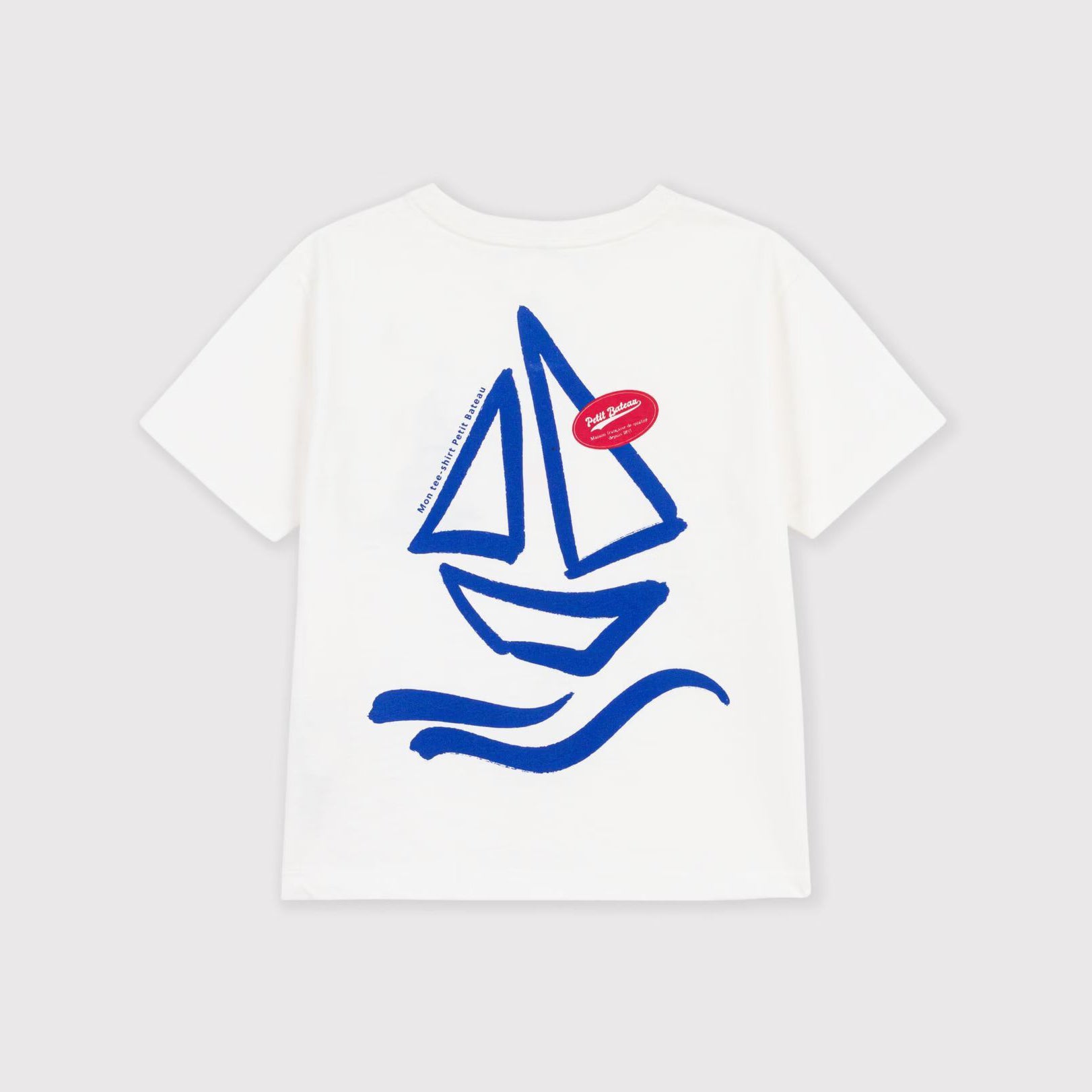 Boys White Logo Cotton T-Shirt