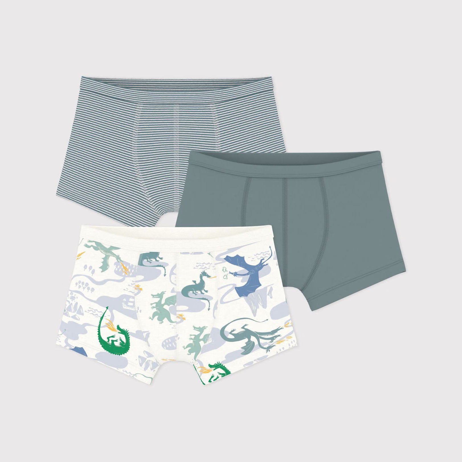 Lot de 3 slips en coton multicolores pour garçons