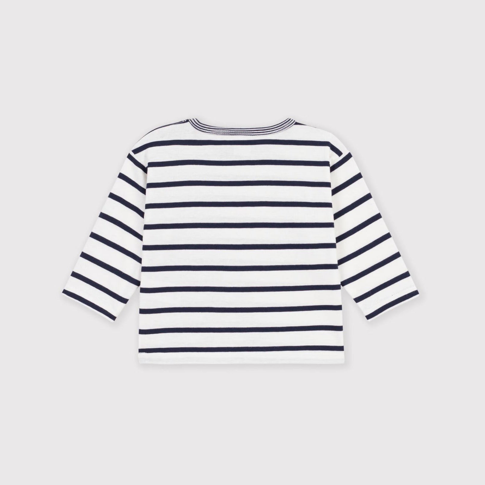Baby Boys Navy Stripes Cotton T-Shirt
