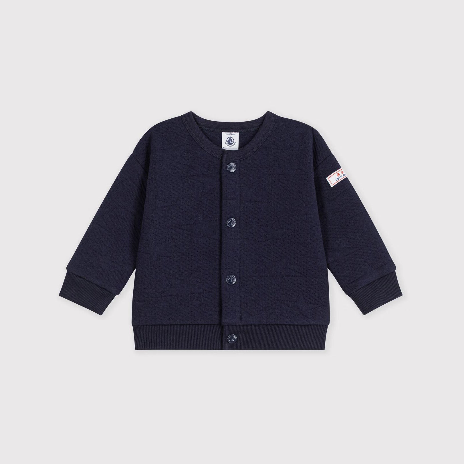 Gilet bébé garçon en coton marine