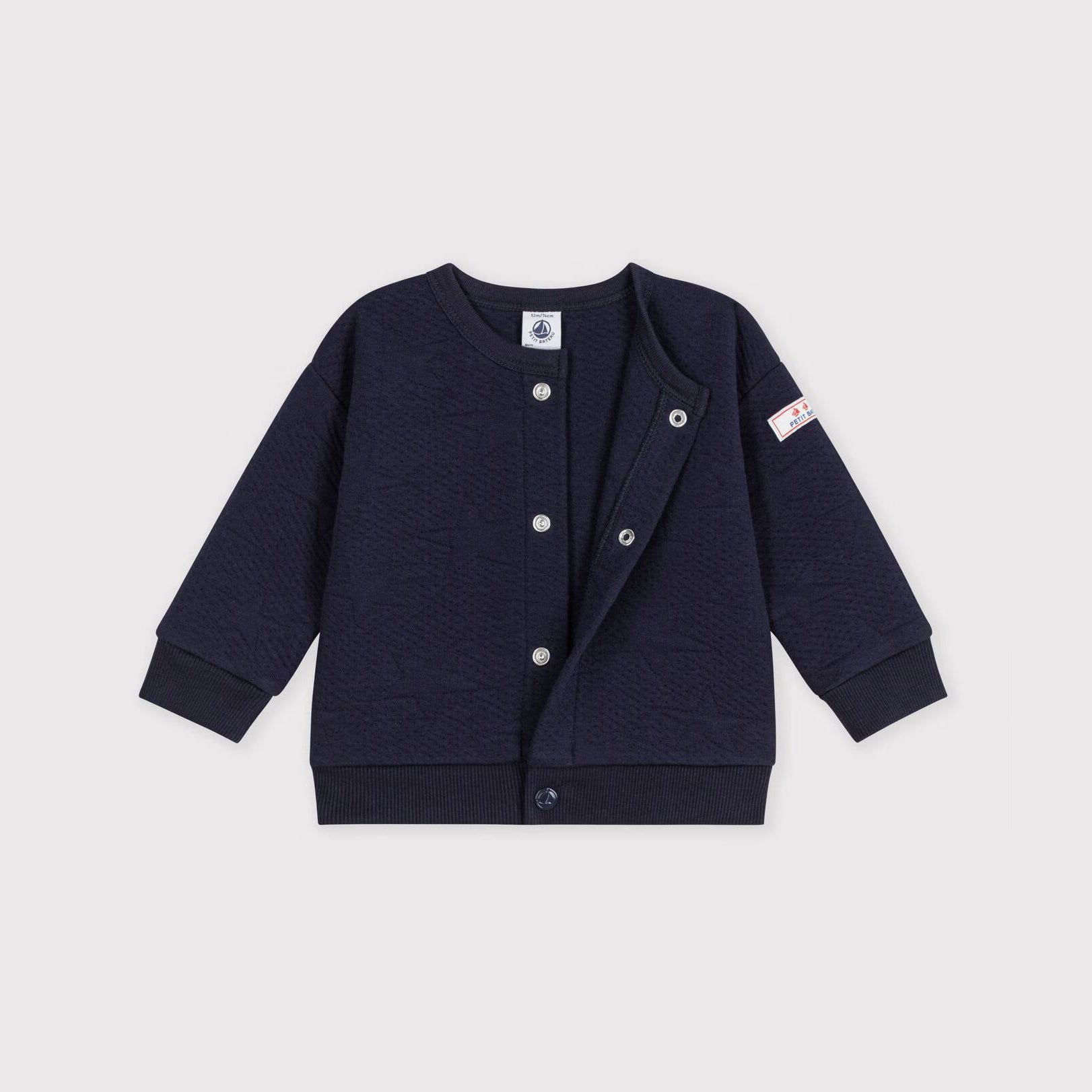 Gilet bébé garçon en coton marine
