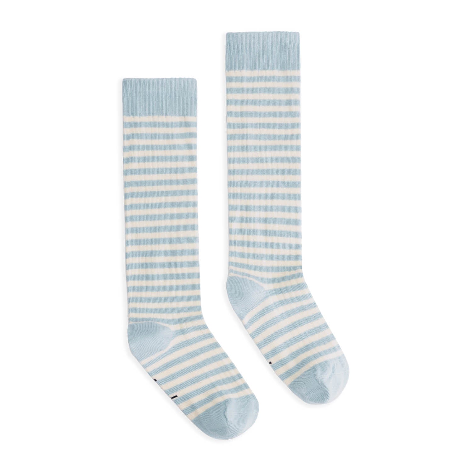 Boys & Girls Sky Blue Stripes Cotton Long Socks