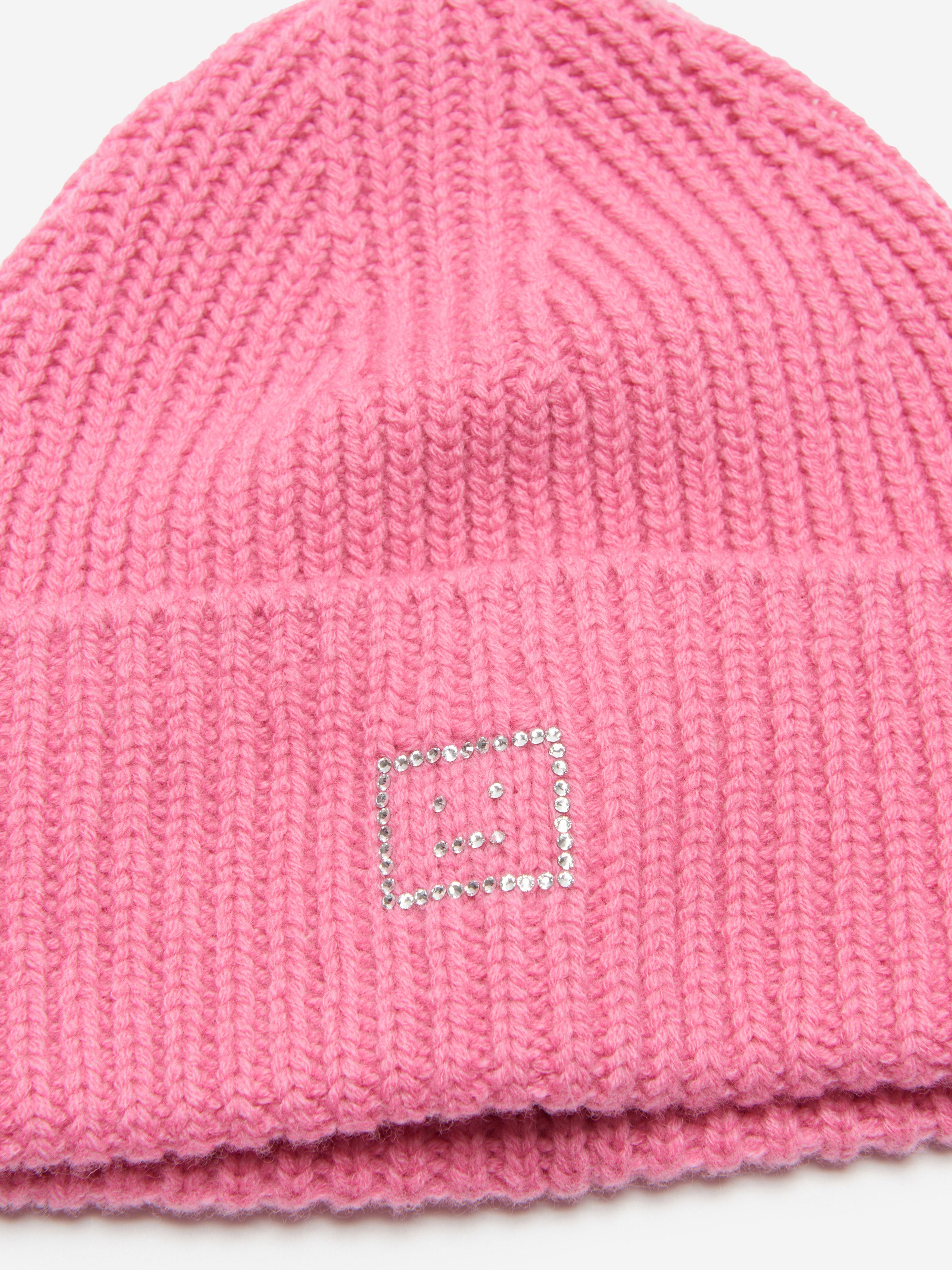 Kids Pansy Crystal Core Beanie in Pink