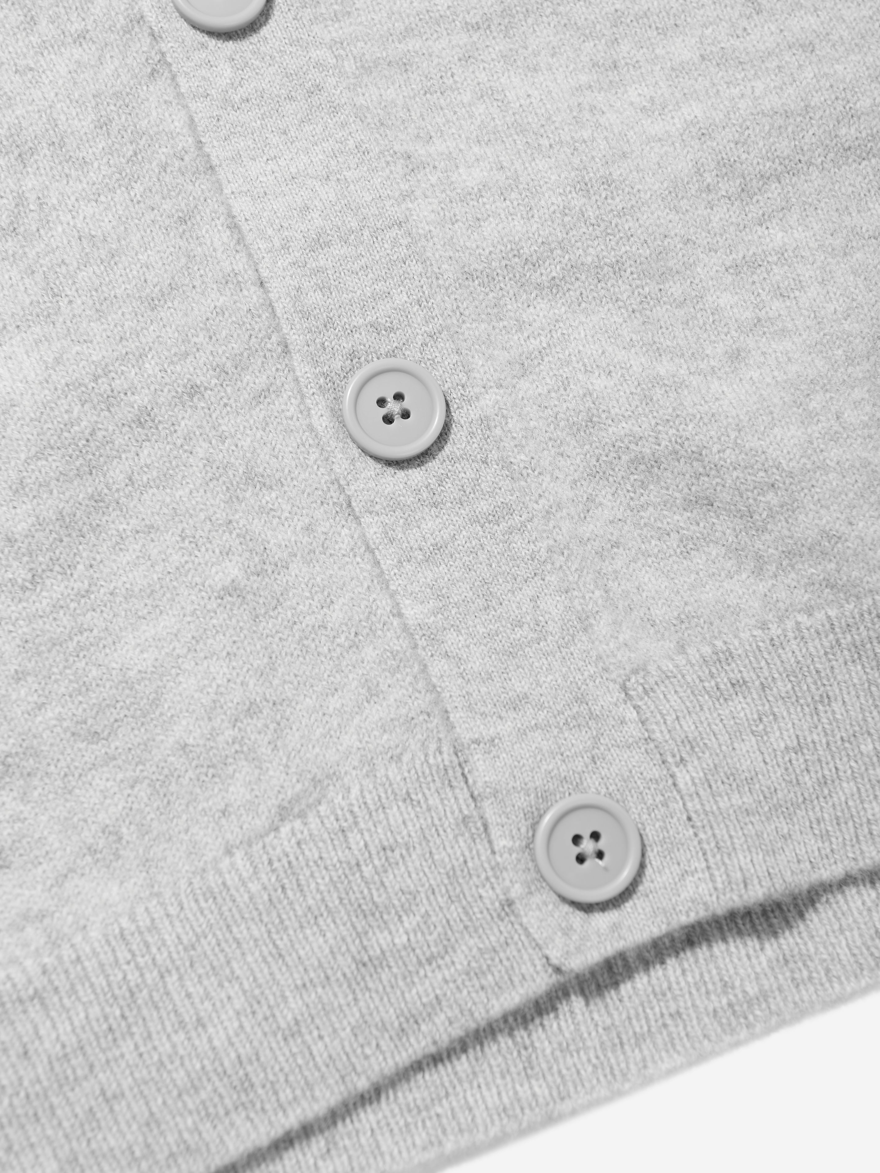 Kids Wool Logo Cardigan in Grey