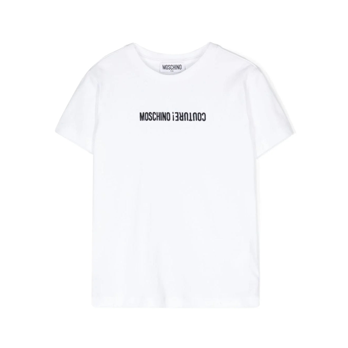 Boys & Girls White Embroidered Cotton T-Shirt