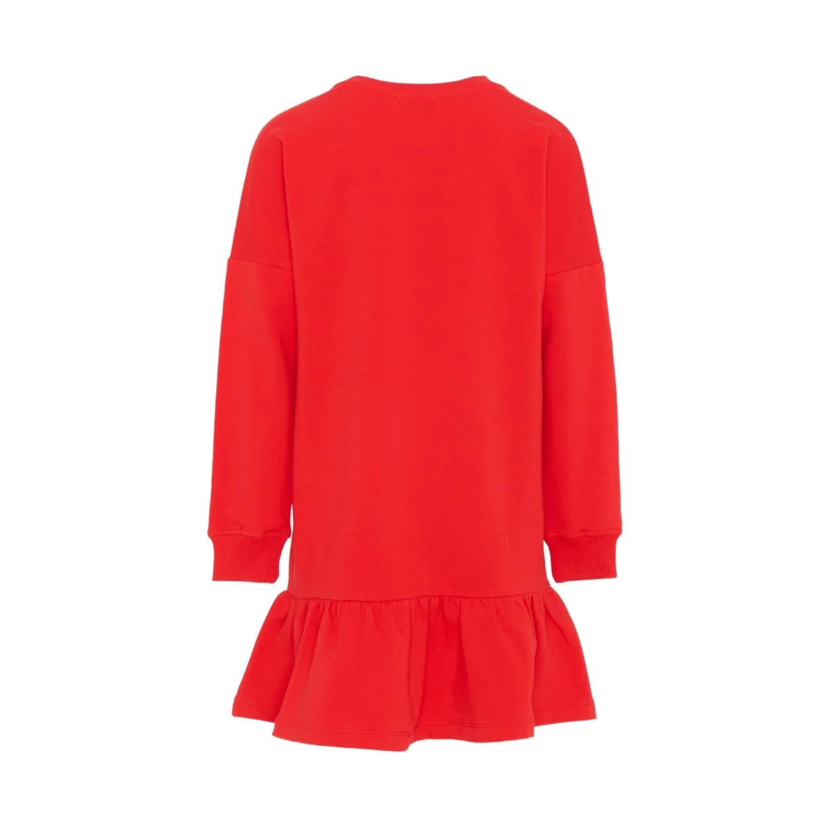 Girls Red Bear Logo Cotton Dress